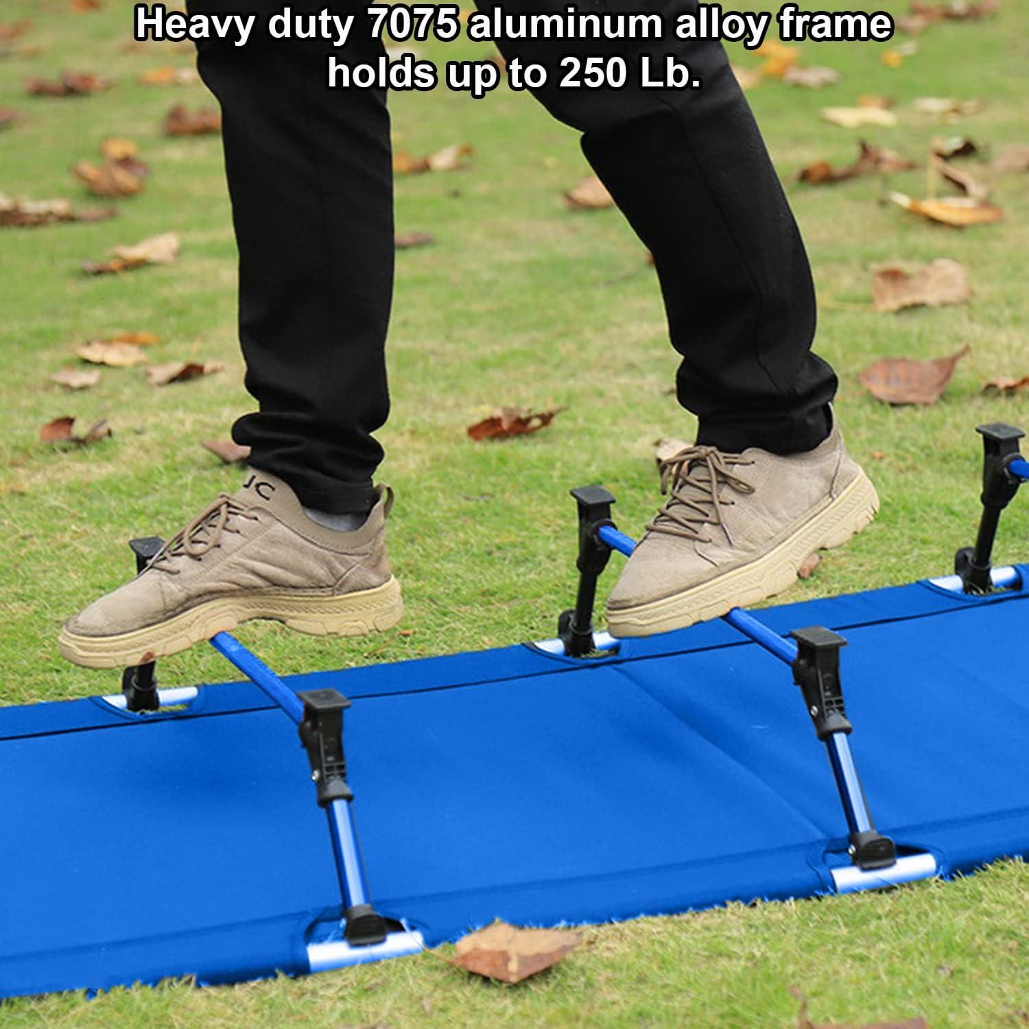 Cama de Camping Plegable KidzAdventure 1.75m Azul para Niños