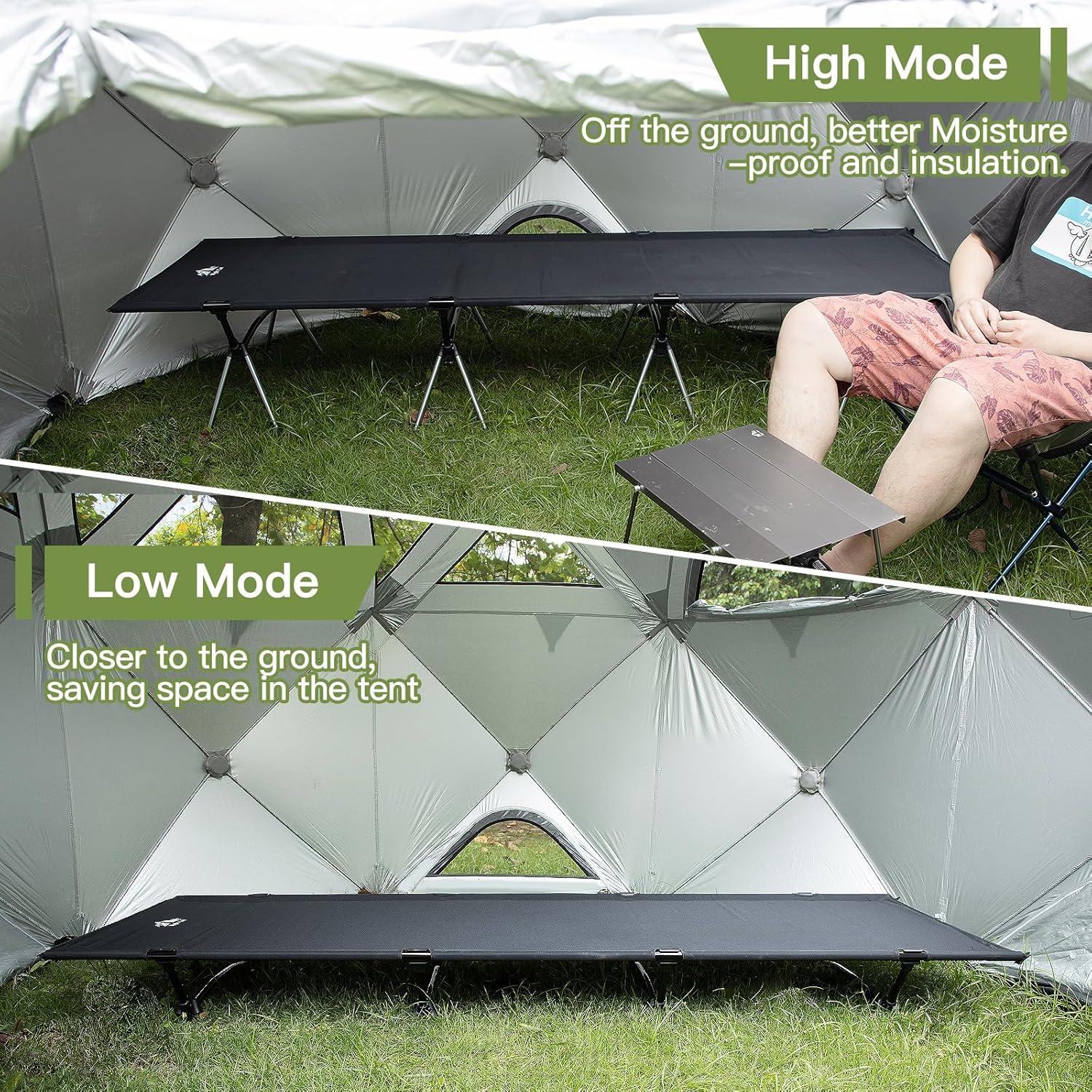 Cama de Camping Night Cat Plegable 220x70x40 cm 150 kg
