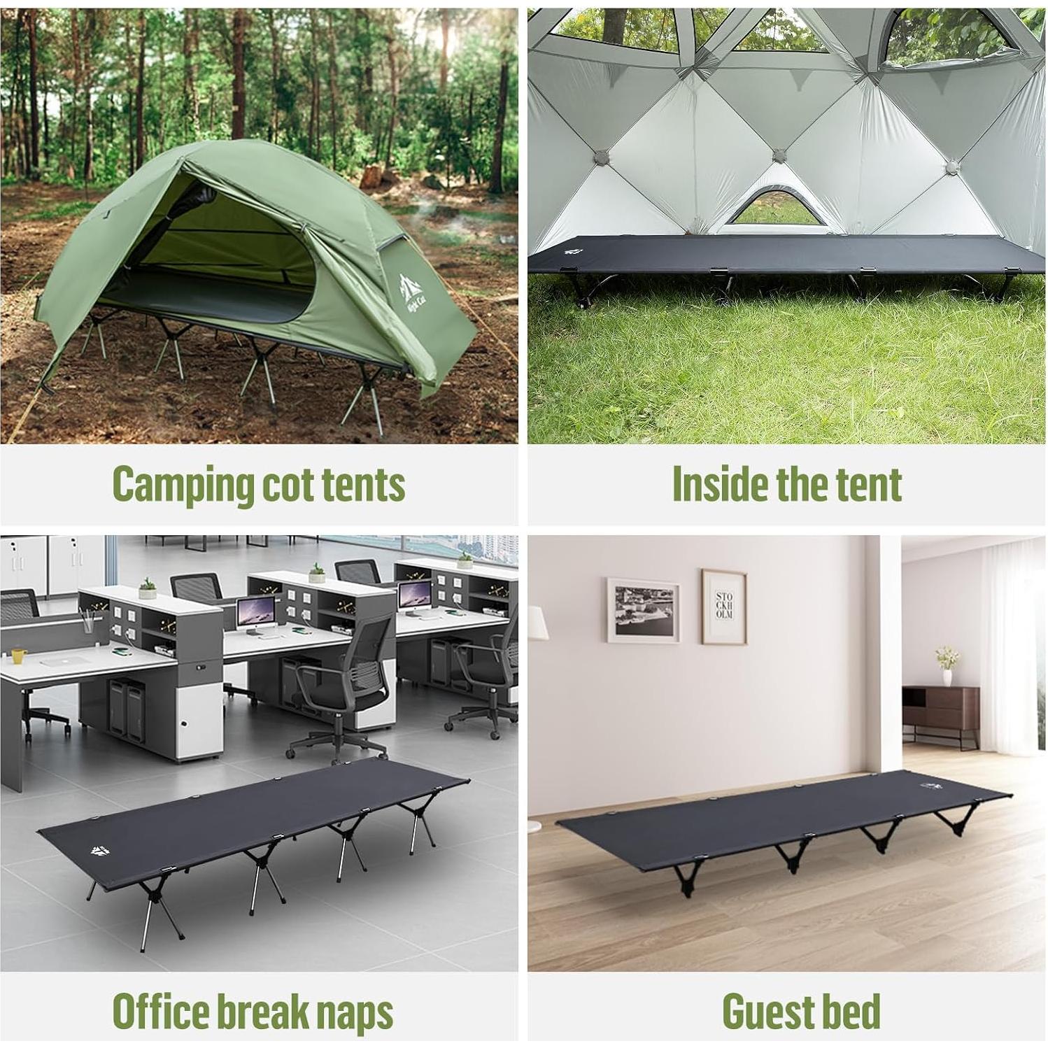 Cama de Camping Night Cat Plegable 220x70x40 cm 150 kg