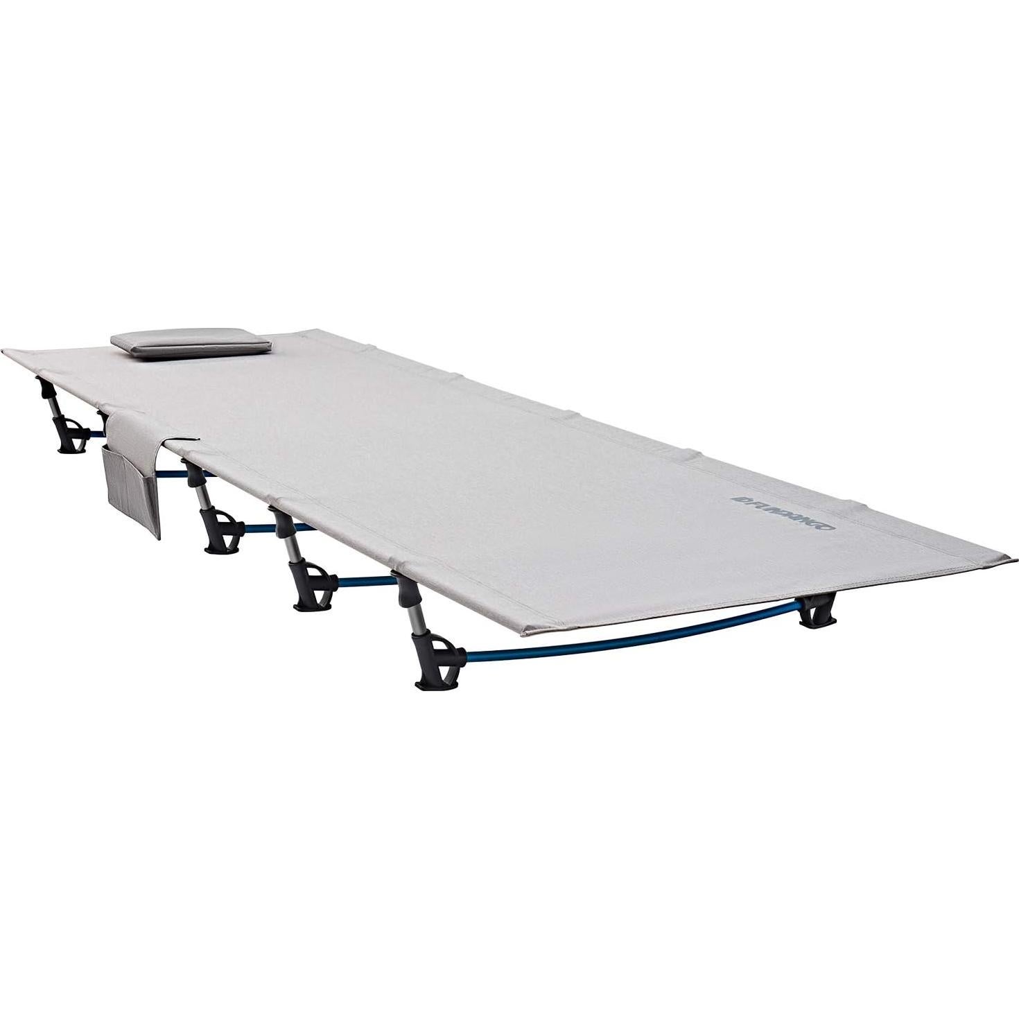 FUNDANGO Ultralight Folding Camping Cot, Extra Long Backpack Lightweight Camping Cots for Adults Portable Cot Bed for Hiking Travel Home Mountaineering, Grey