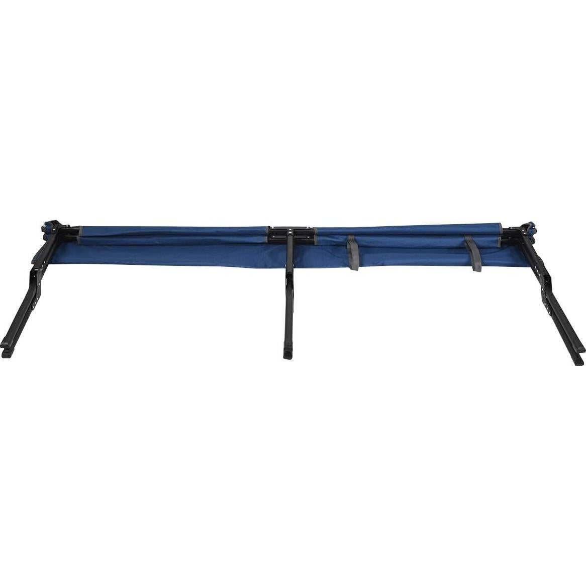 Cama de Camping Plegable GYMAX Azul, Alta Resistencia 136 kg