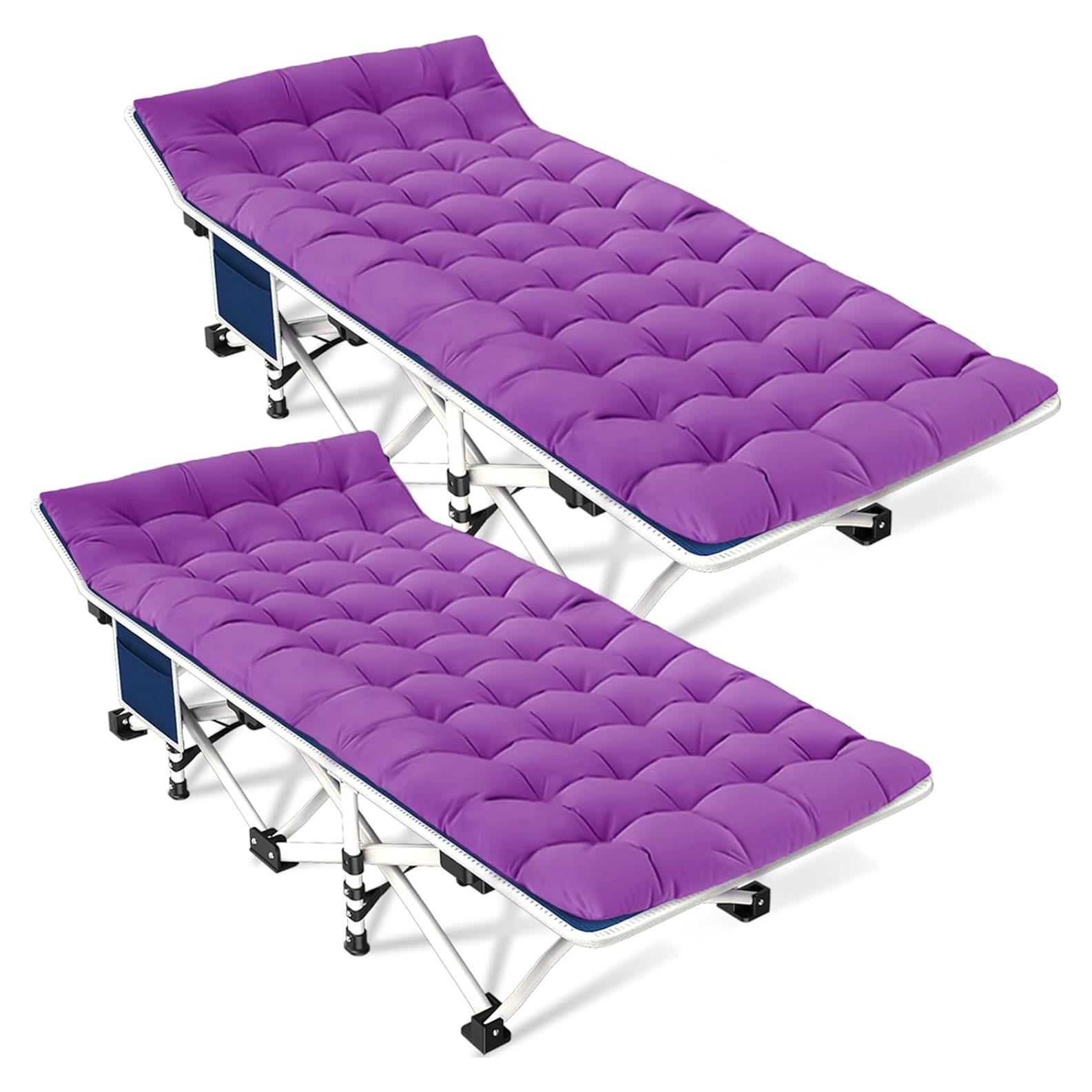 Cama de Camping Plegable GETOVIN para 2 Personas con Colchón