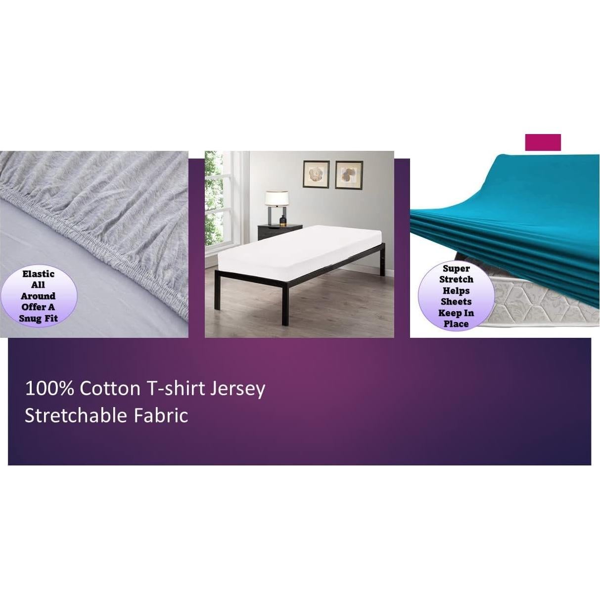 Sábana Ajustada Gilbin 100% Algodón Jersey 75x30 cm Azul