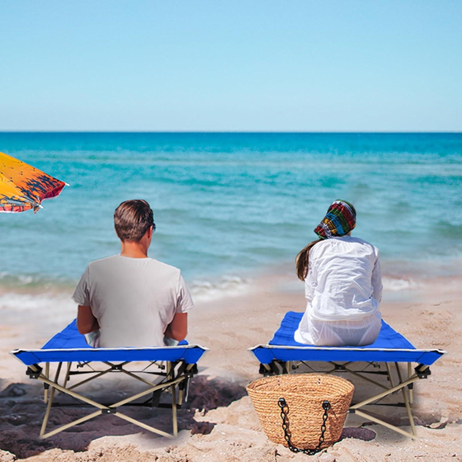 Cama de Camping Plegable Wenqik Azul Real 204 kg Carga Máxima