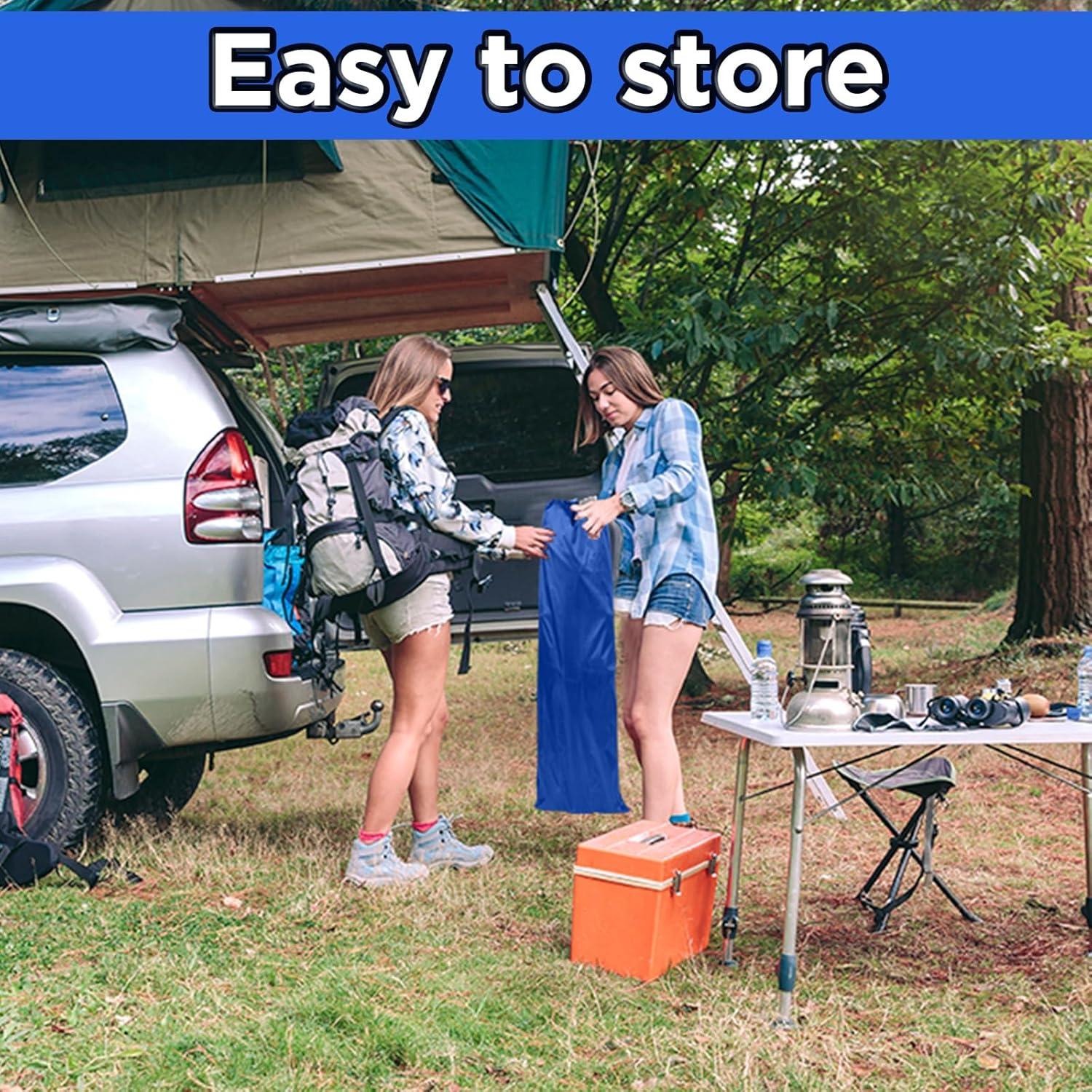 Cama de Camping Plegable Wenqik Azul Real 204 kg Carga Máxima