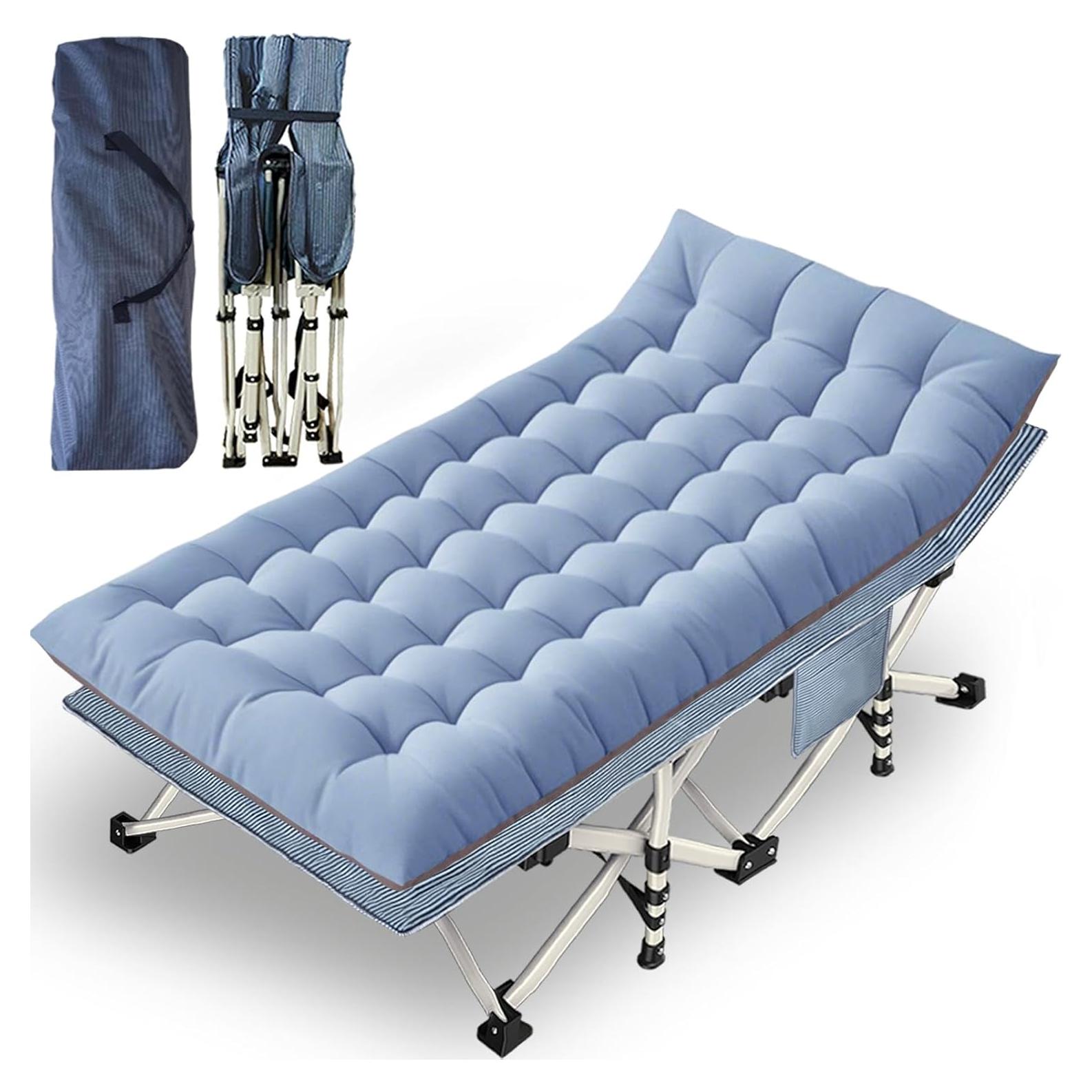 Cama de Camping Plegable Faysore XXL con Colchón 200x81cm