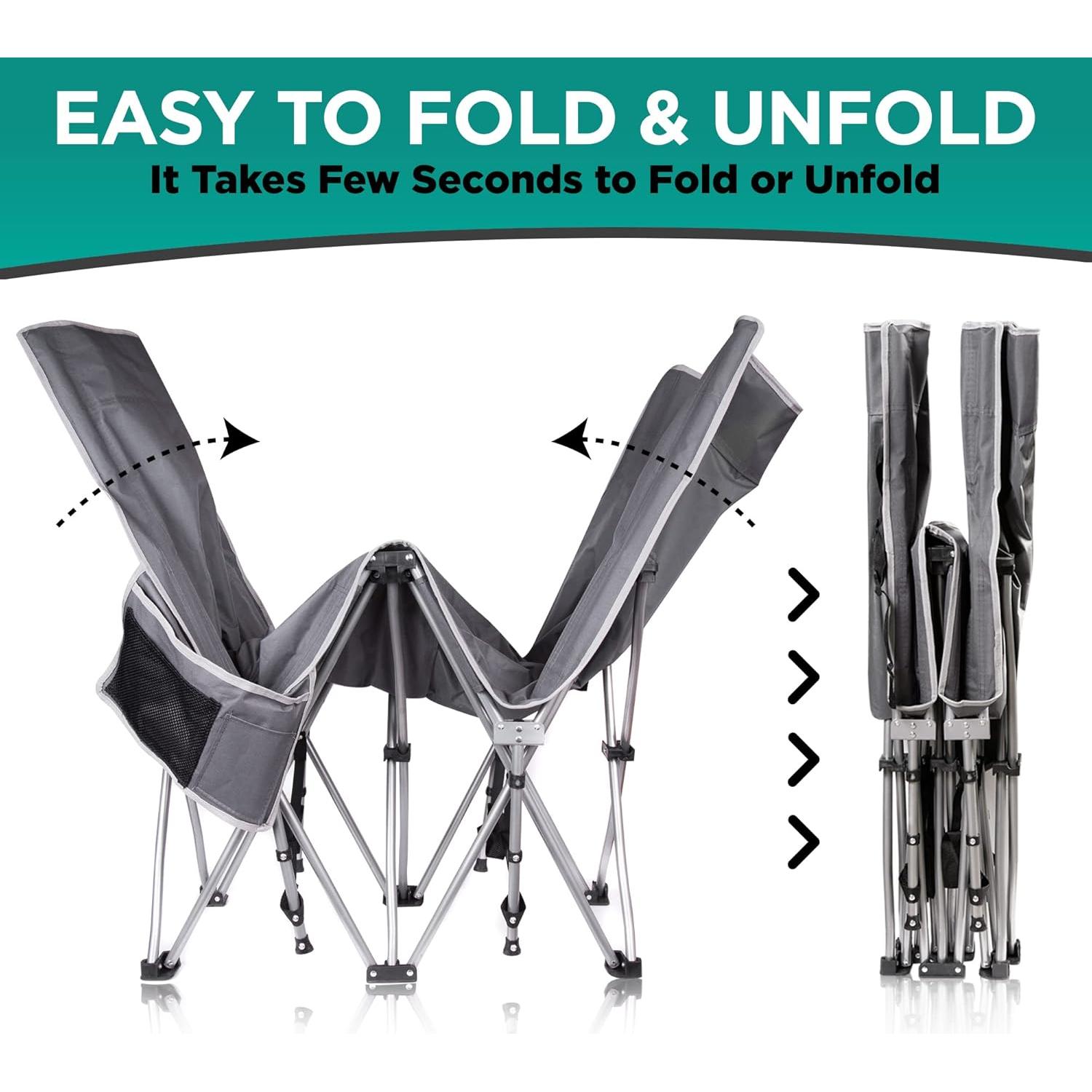 Cuna de Camping Plegable ZONETECH 2-Pack Gris Resistente