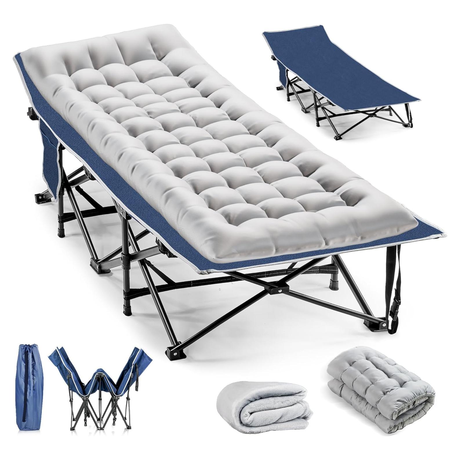 Cama Plegable Nakyma para Adultos con Colchón 10cm y Manta