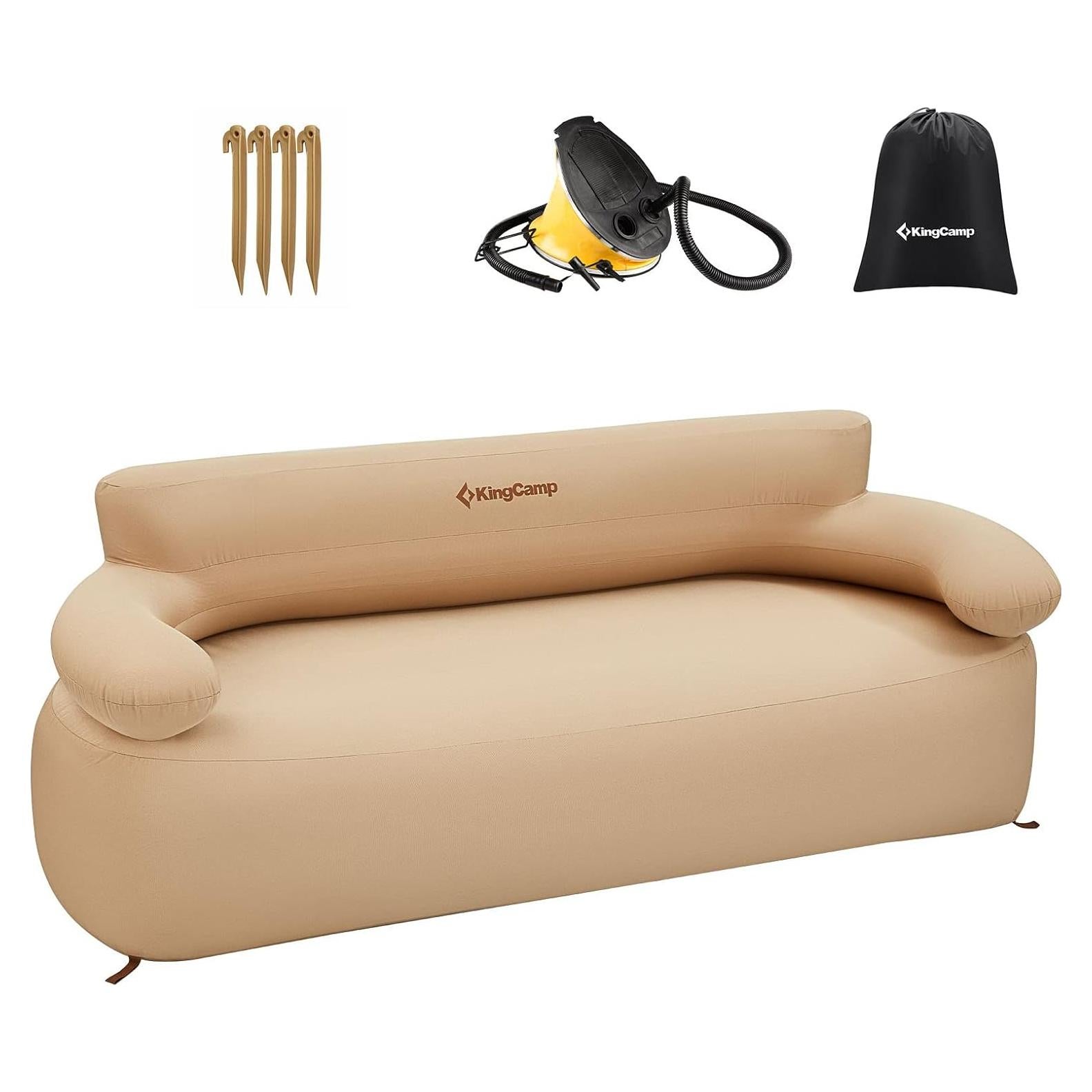 Sofá Inflable Doble KingCamp 174x85 cm PVC Ecológico