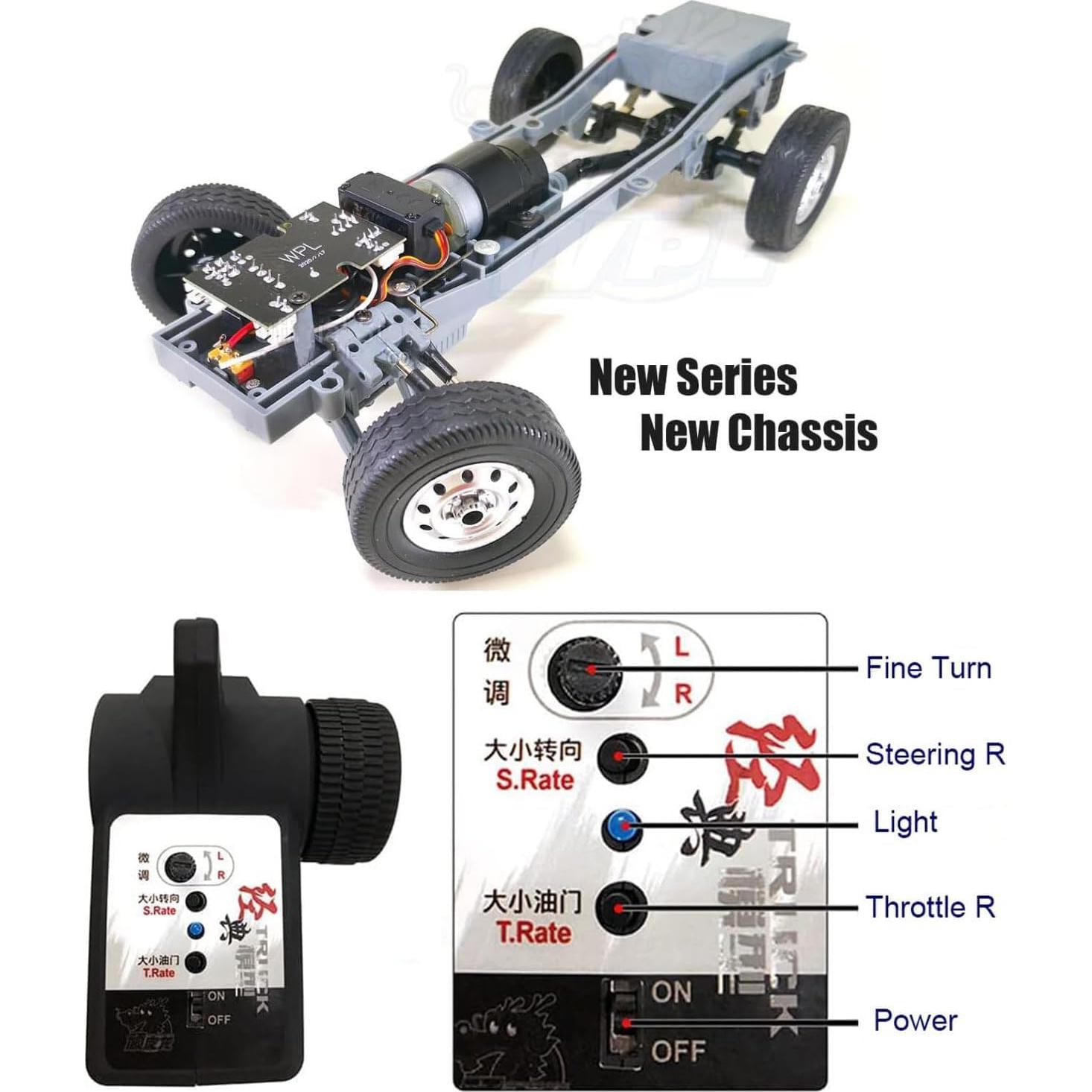 Coche RC WPL D22 1/10 Control Remoto Pickup 20 km/h