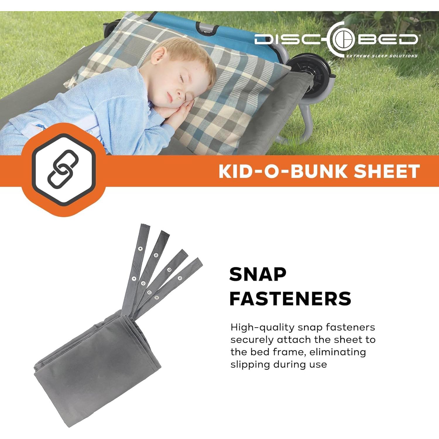 Sábana L/XL Disc-O-Bed Gris para Cama Plegable Camping