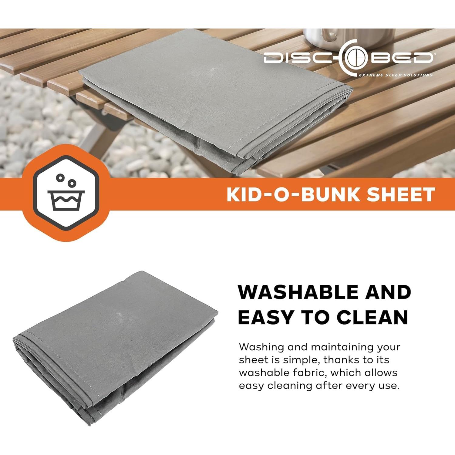 Sábana L/XL Disc-O-Bed Gris para Cama Plegable Camping