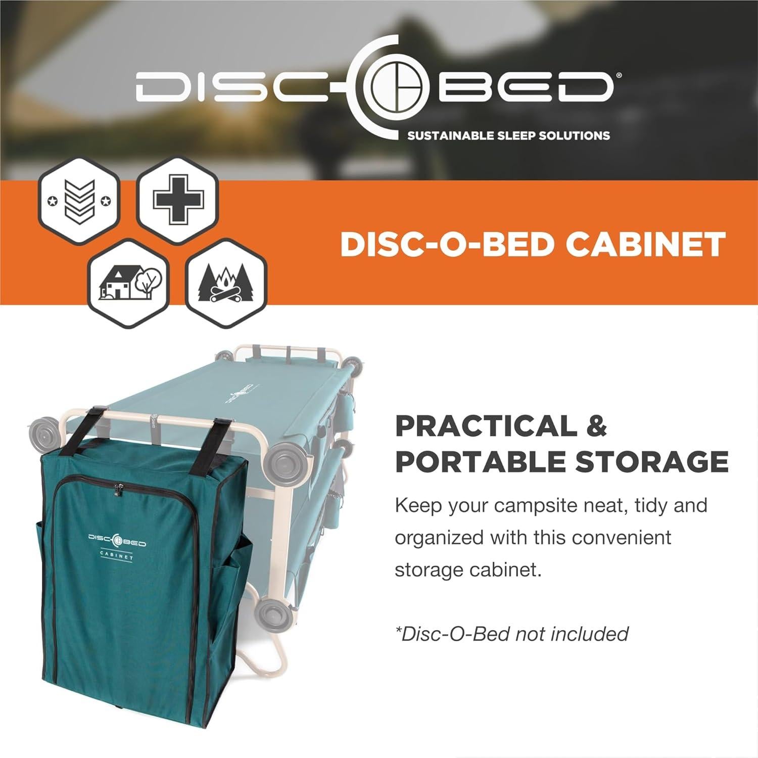 Armario Colgante Disc-O-Bed con 3 Estantes y 6 Compartimentos Verde