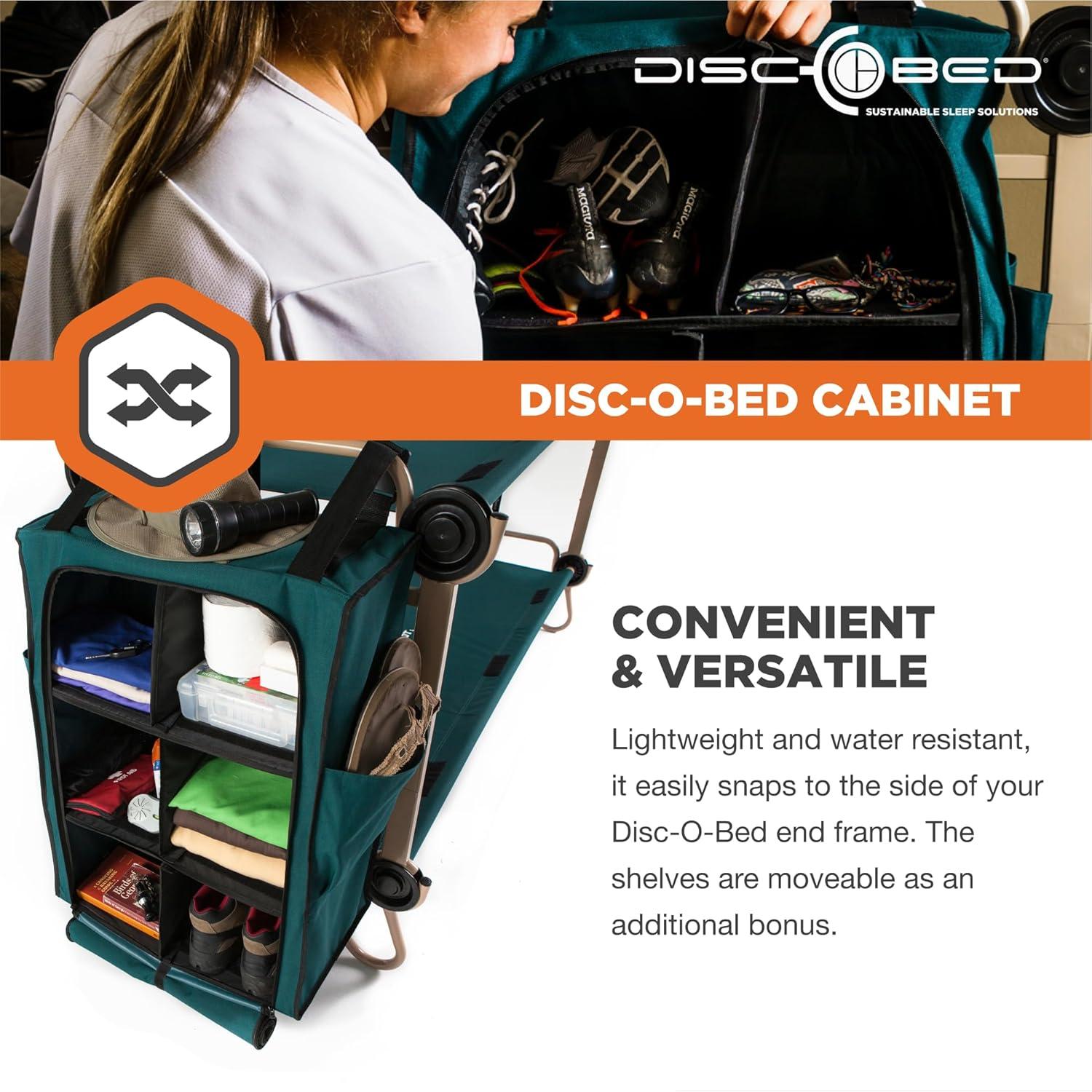 Armario Colgante Disc-O-Bed con 3 Estantes y 6 Compartimentos Verde