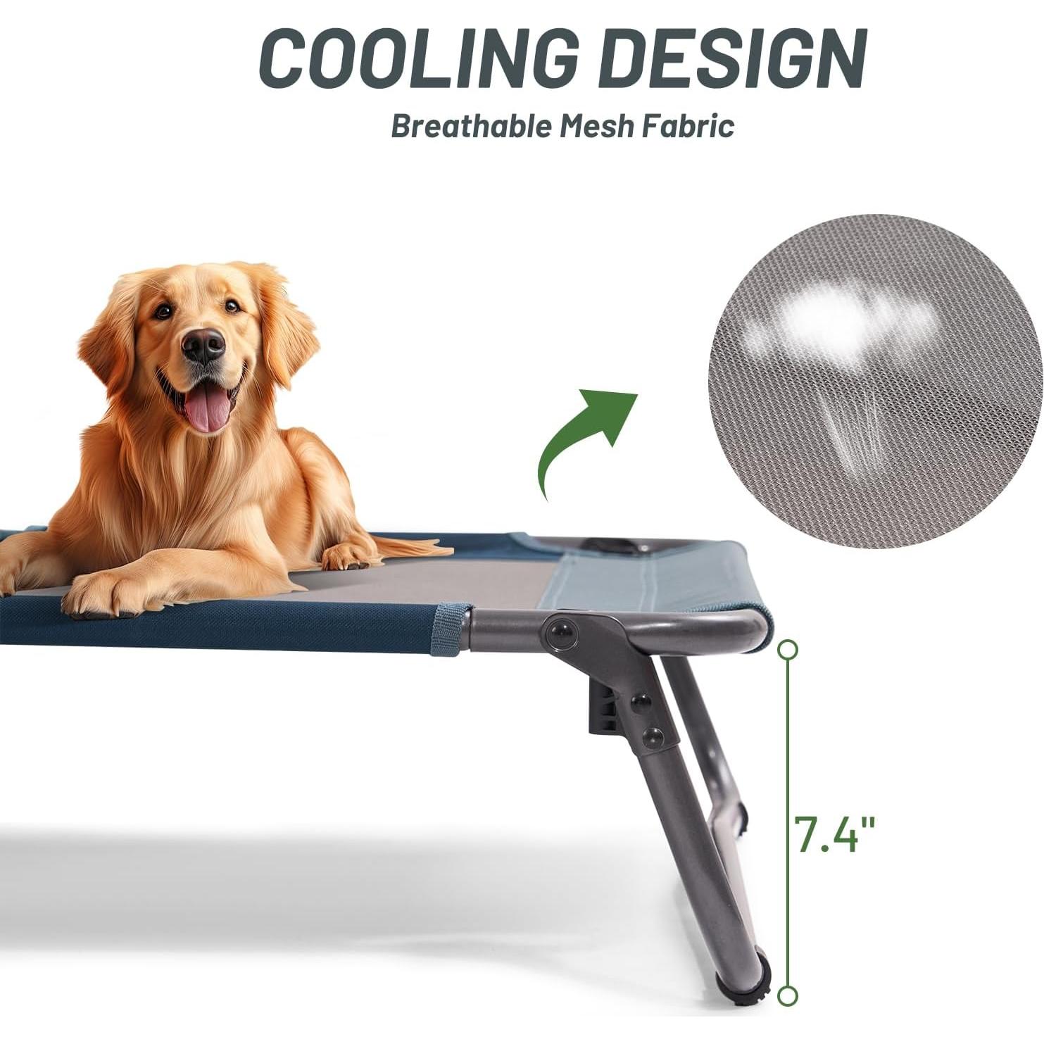 Cama Elevada para Perros Timber Ridge con Toldo Desmontable