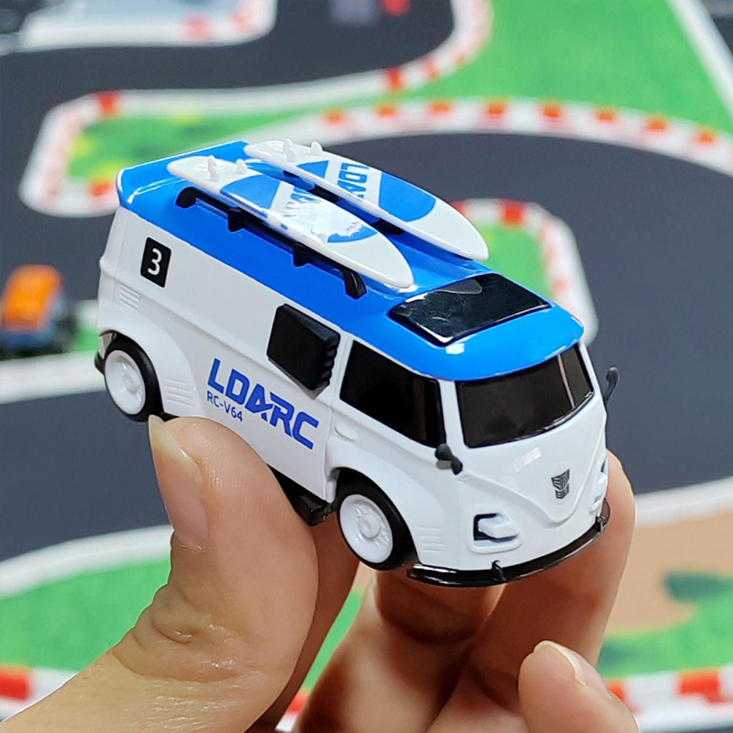 Coche Deportivo RC Mini Escala 1:64 LDARC Amarillo