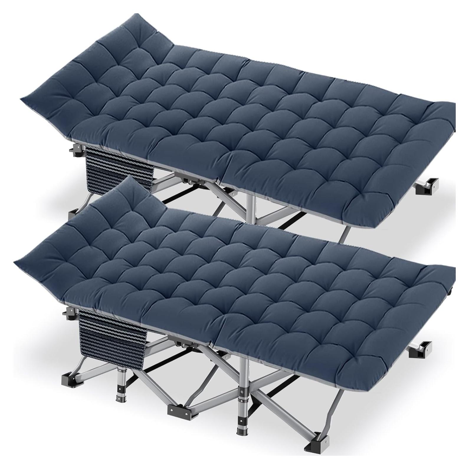 Cama de Camping Plegable DoCred XXL 2 Paquetes Alta Resistencia