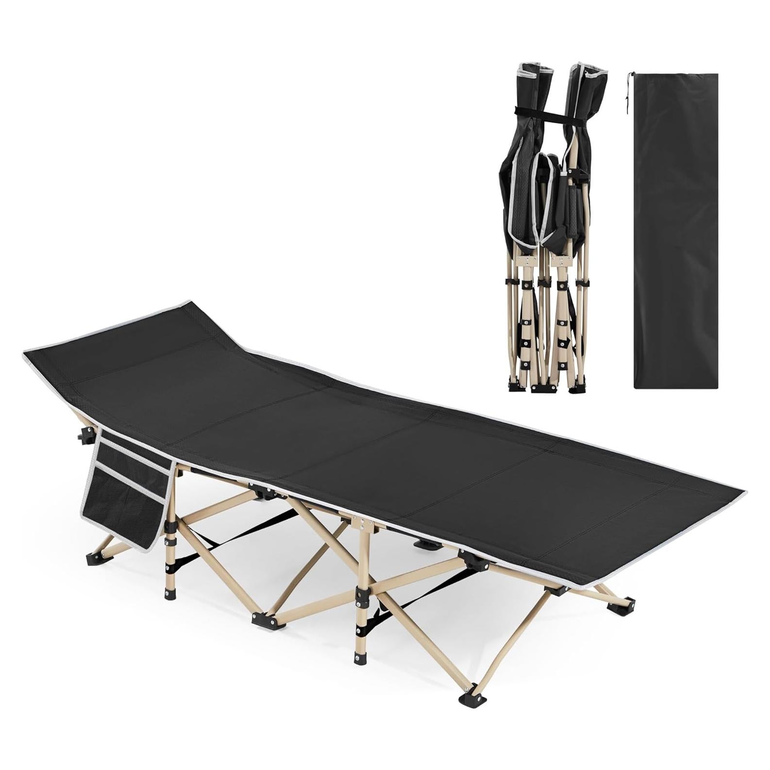 Cama de Camping Plegable Yaheetech 186x66x52cm Negra