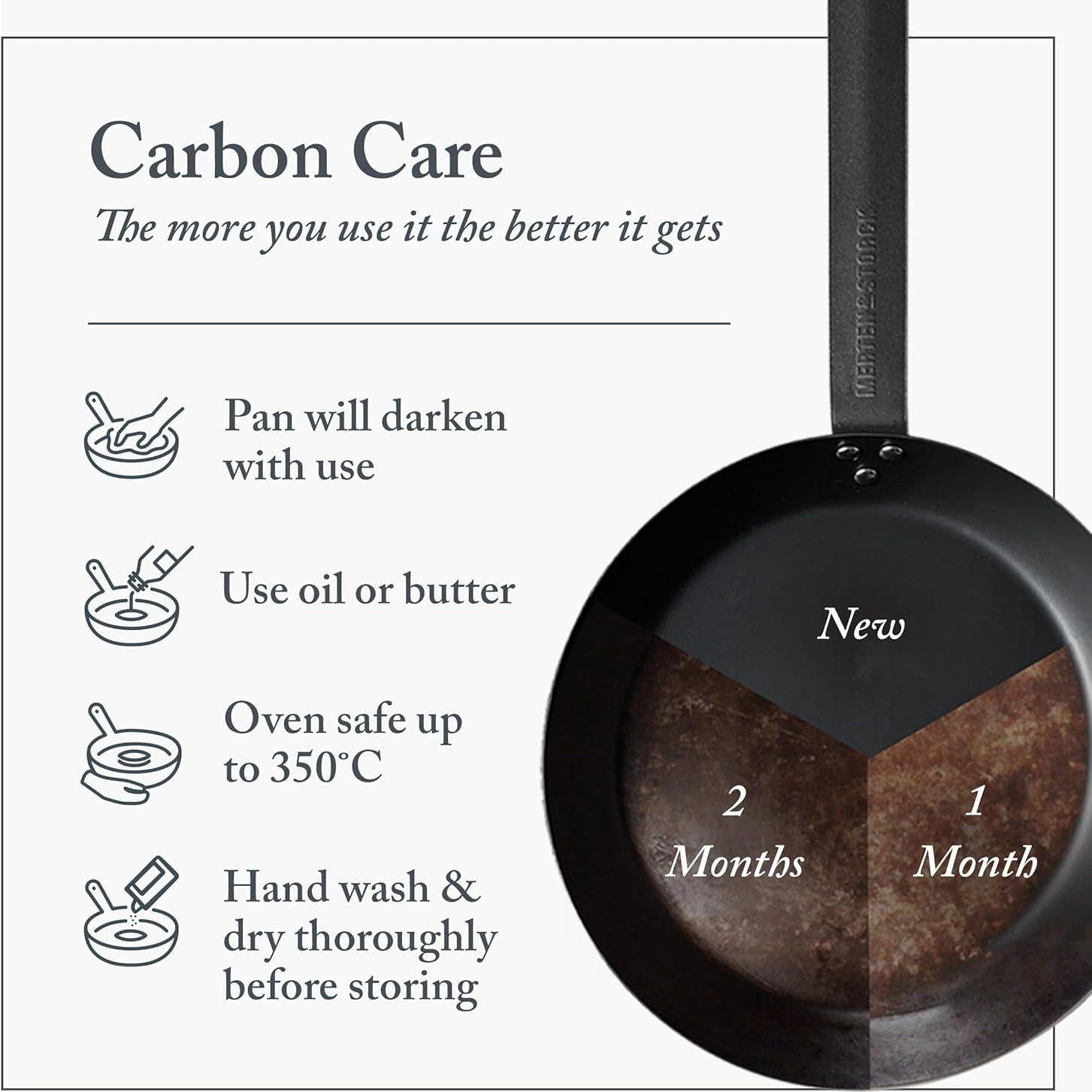 Sartén de Acero al Carbono Merten & Storck 20 cm Pre-sazonada