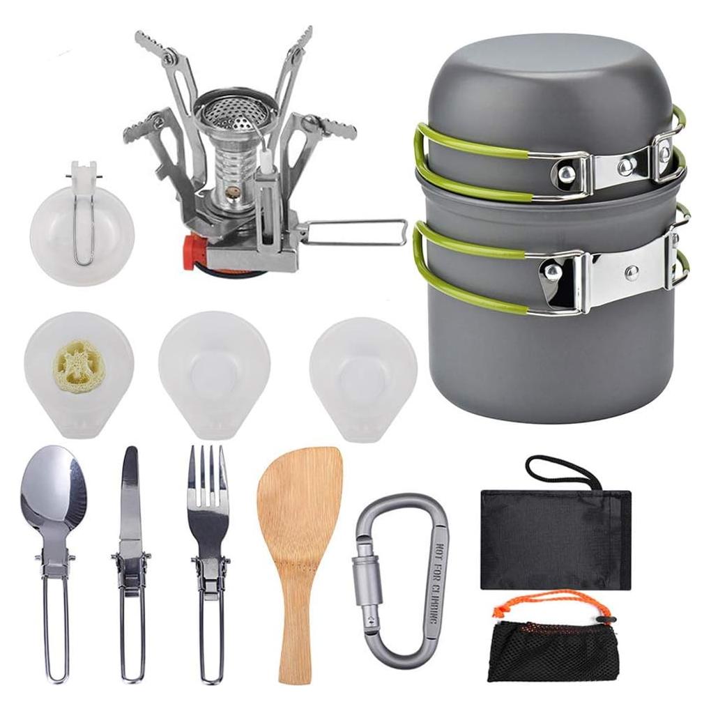 Kit de Cocina Camping Genérico 16 Piezas Aluminio y Acero