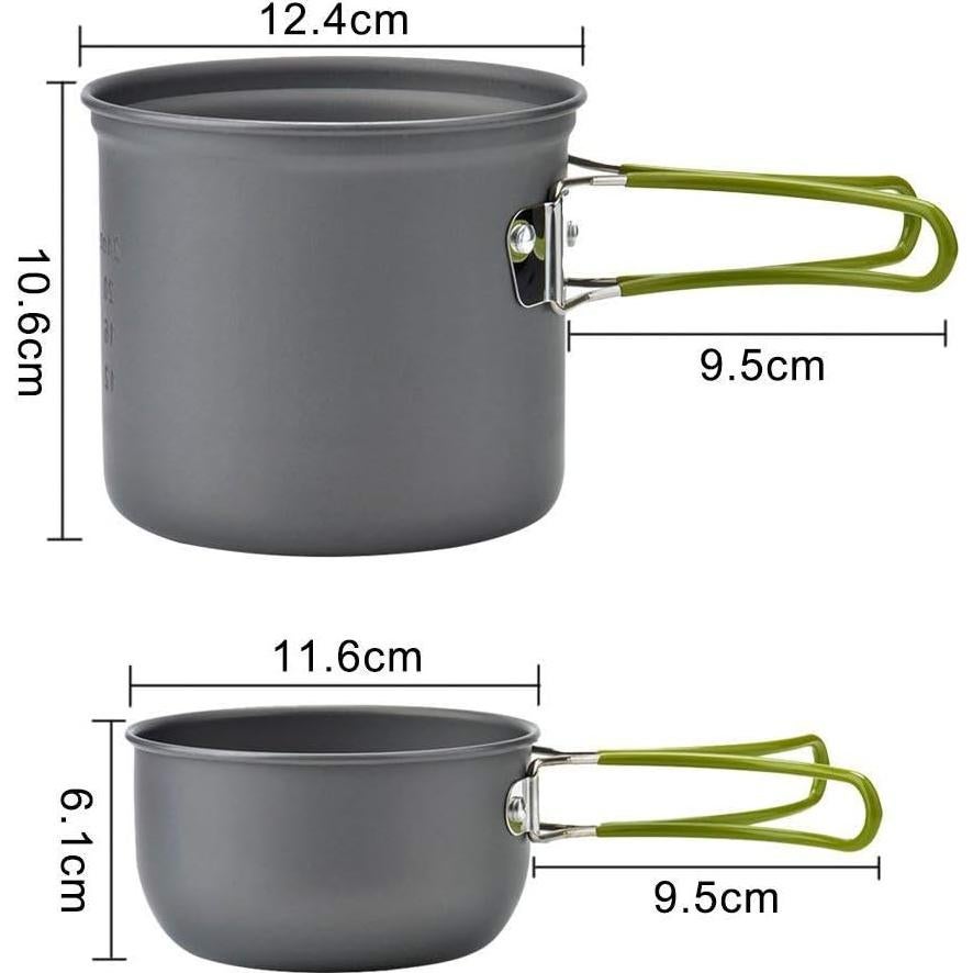 Kit de Cocina Camping Genérico 16 Piezas Aluminio y Acero