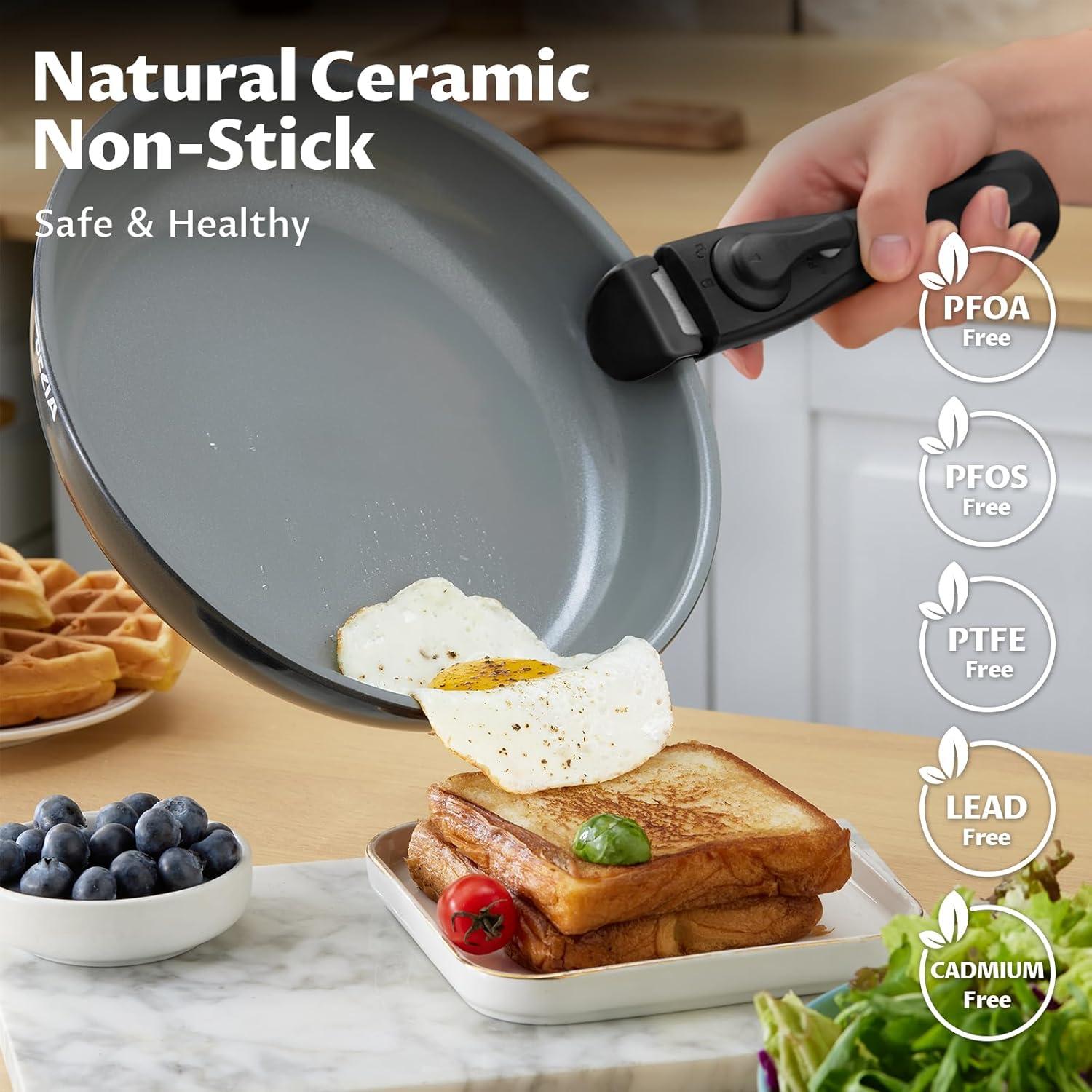 Juego de Ollas y Sartenes BEZIA 10 Piezas Cerámico Inducción