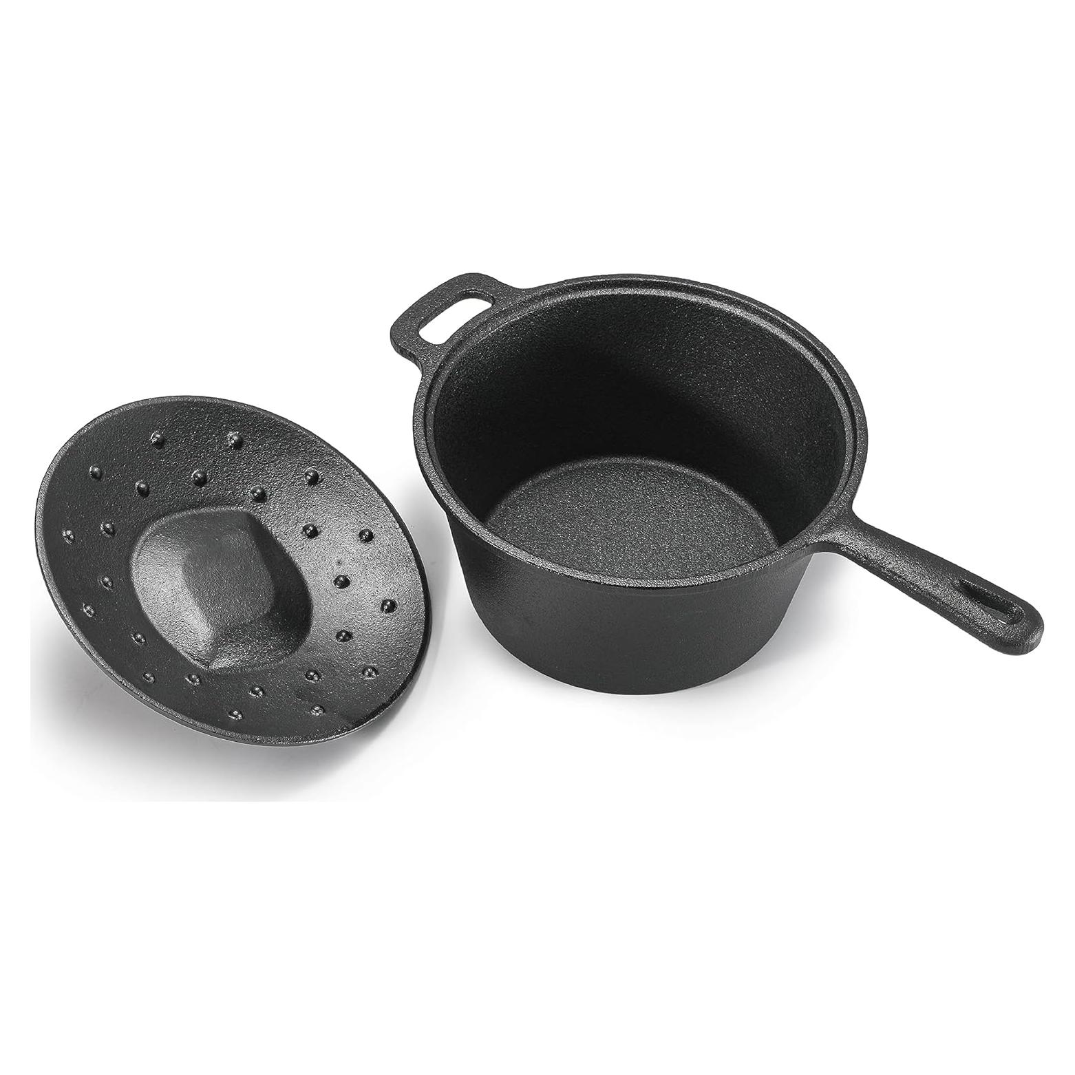 Cacerola de Hierro Fundido 2QT Commercial Chef con Tapa