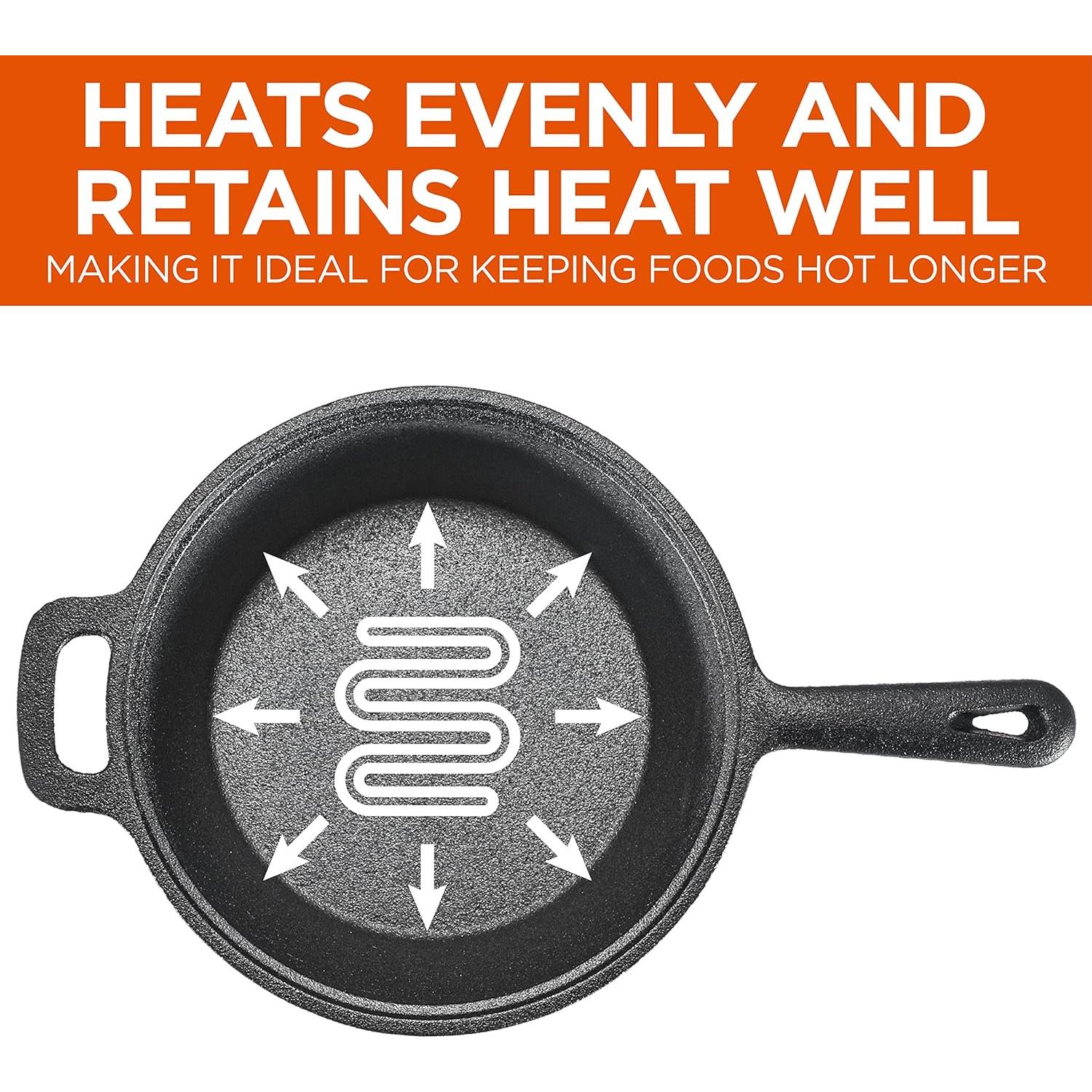 Cacerola de Hierro Fundido 2QT Commercial Chef con Tapa