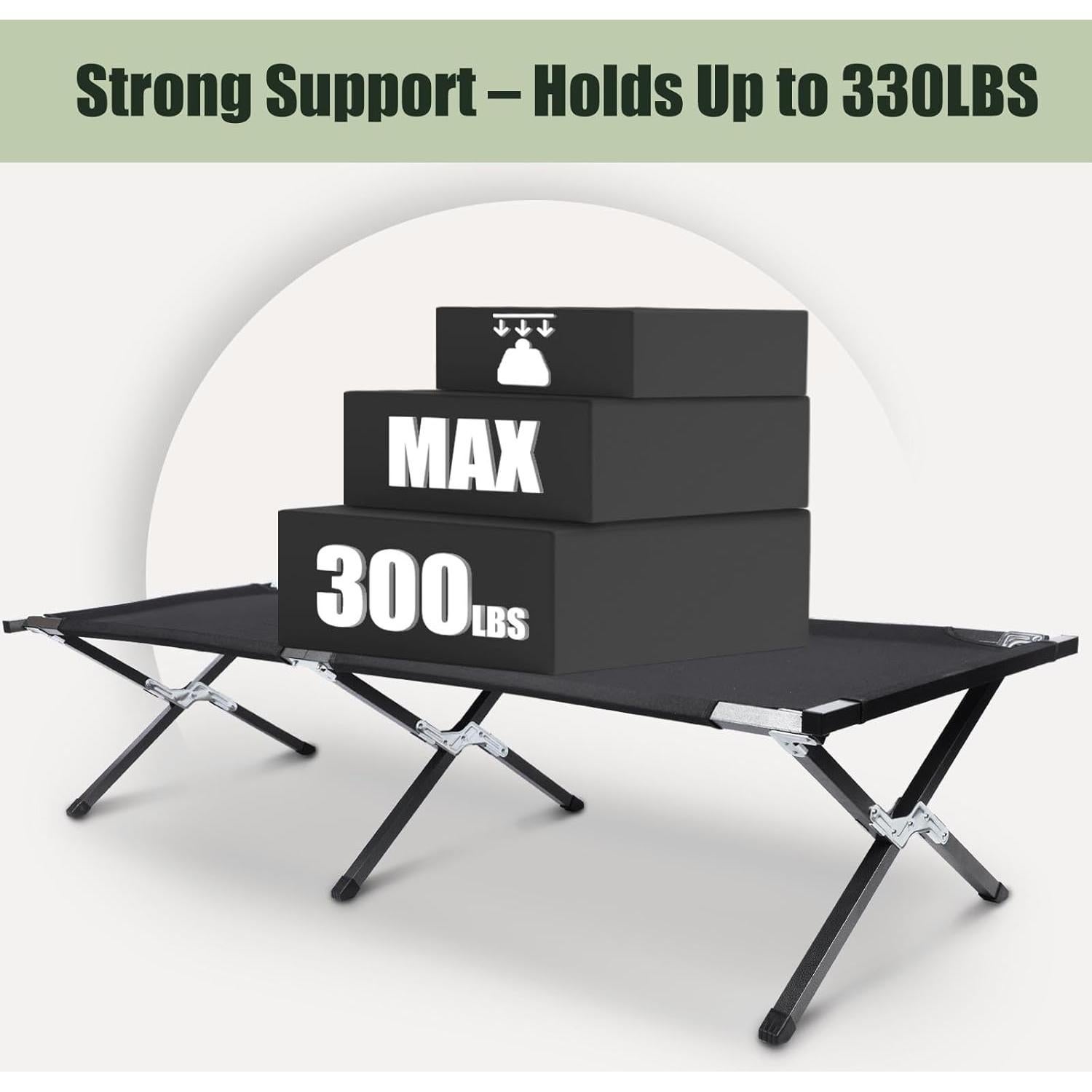 Cama de Camping Plegable YSSOA 189.9x62.9 cm 6.2 kg