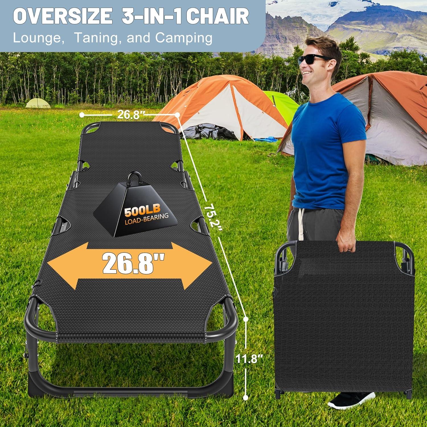 Cama Plegable Slsy para Adultos 5 Posiciones 191x68 cm