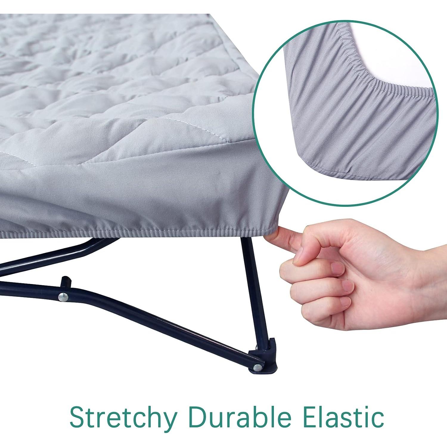 Sábana Acolchada Biloban para Cuna de Viaje Joovy - Gris