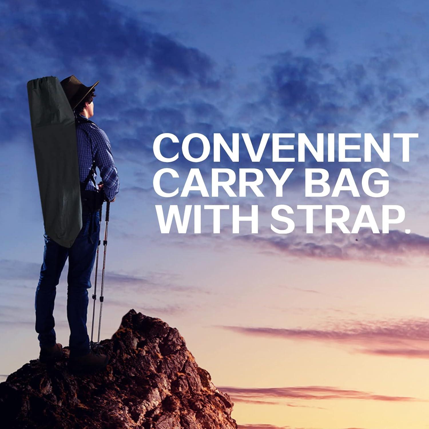 Cama de Camping Plegable GETOVIN 2 Paquete con Colchón 190.5x71.1cm