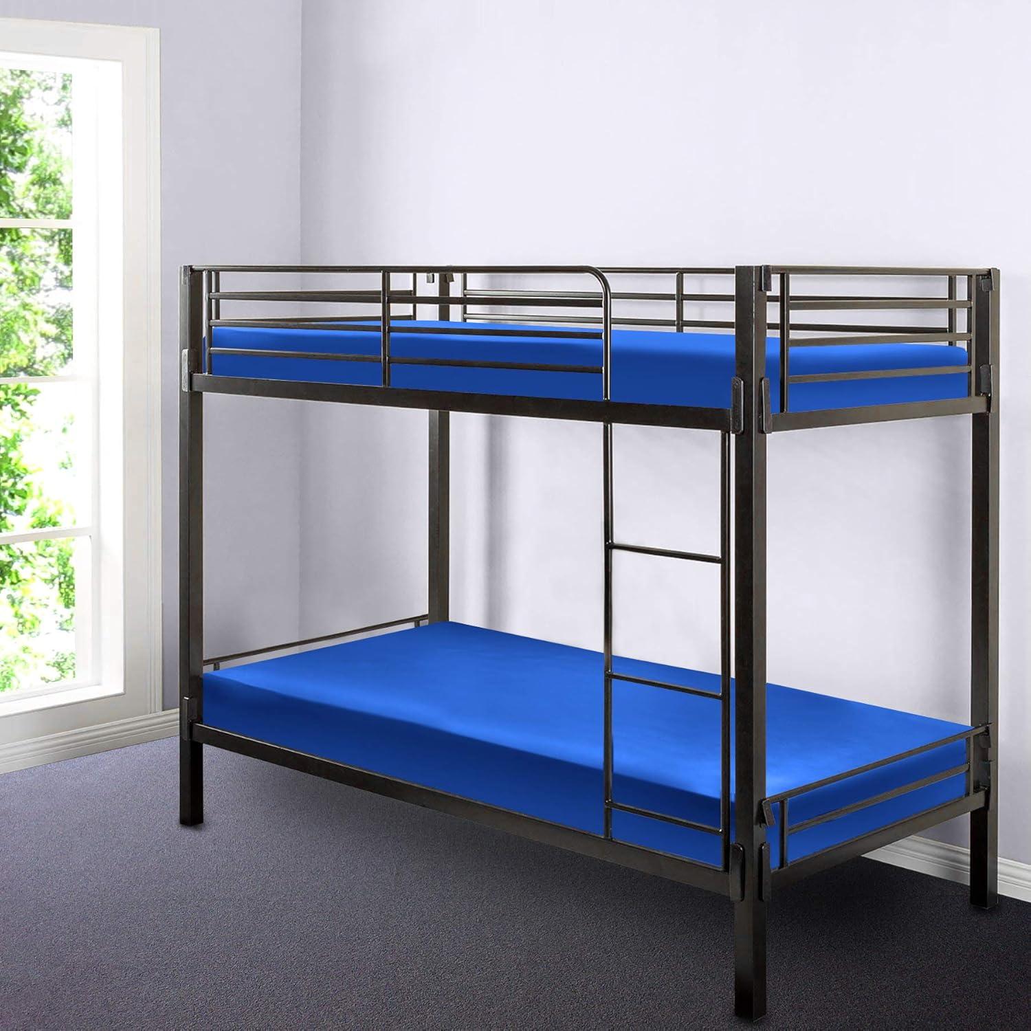 Sábana Ajustable Gilbins Cama Individual Algodón Azul Real