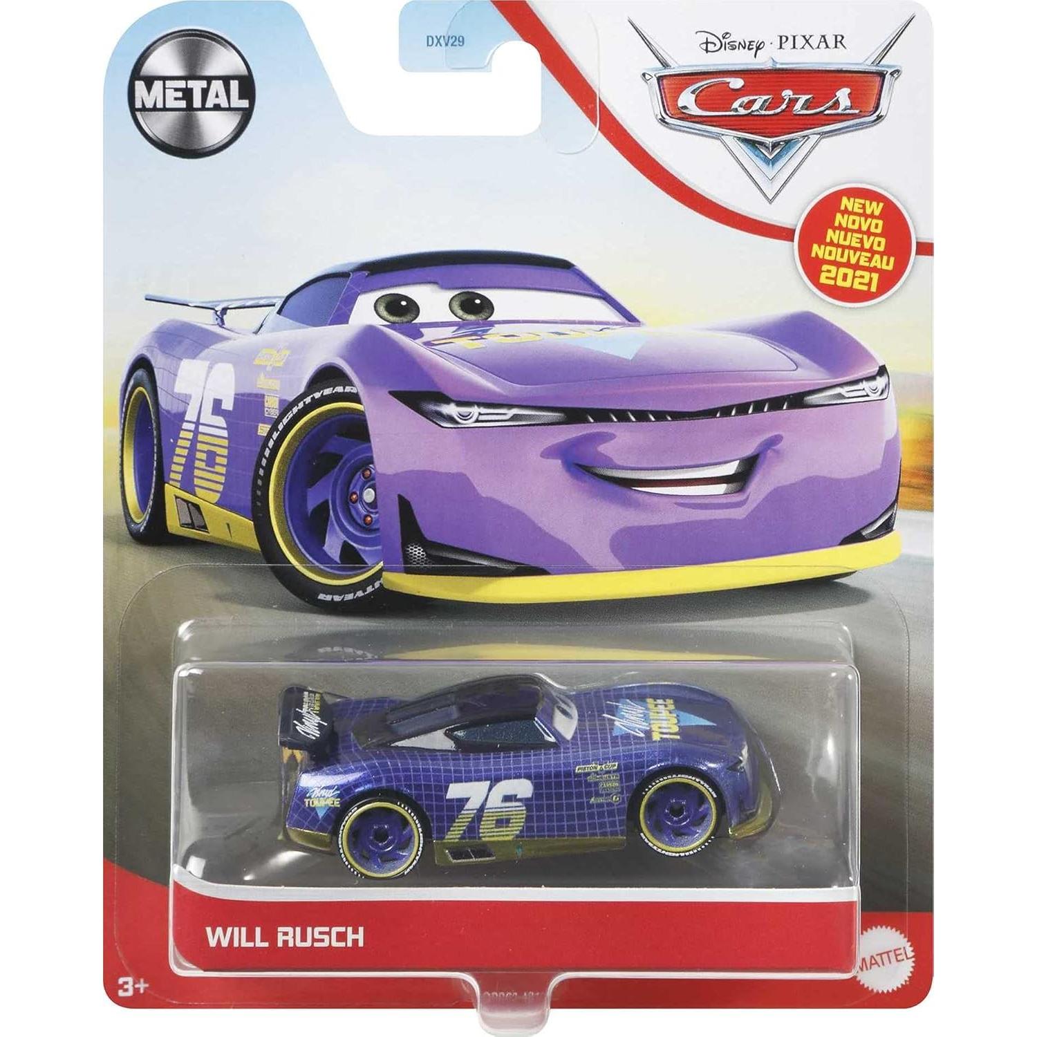 Disney Cars Toys Will Rusch, Miniature, Collectible Racecar Automobile Toys Based on Cars Movies, for Kids Age 3 and Older