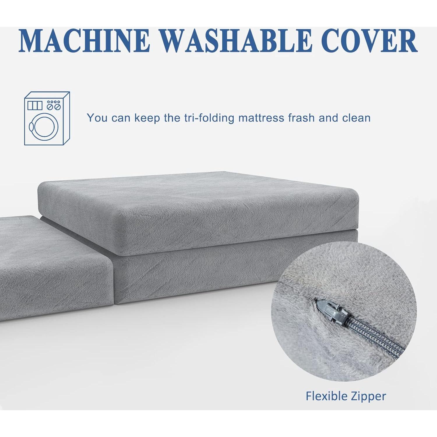 Colchón Plegable SINWEEK de Espuma Viscoelástica 4" - Trifold