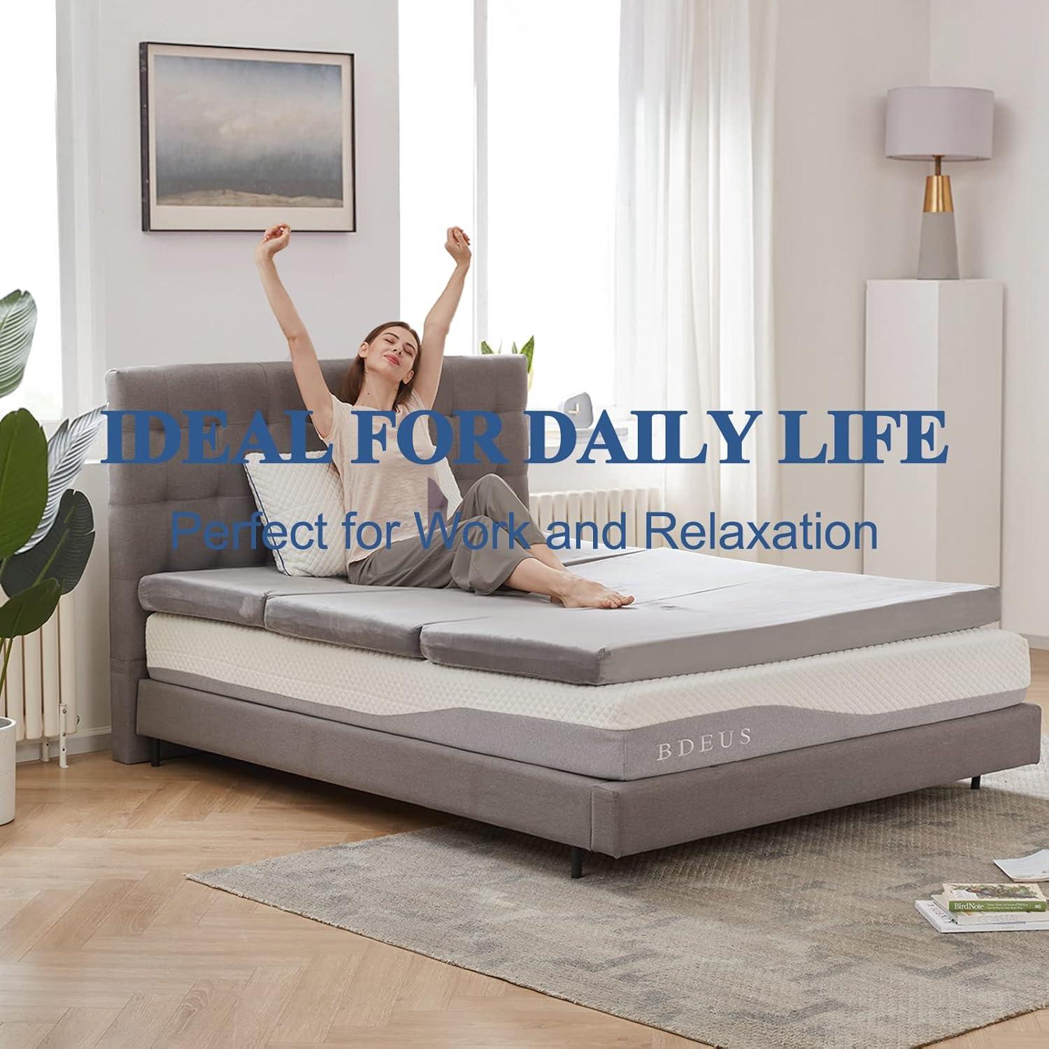 Colchón Plegable SINWEEK de Espuma Viscoelástica 4" - Trifold