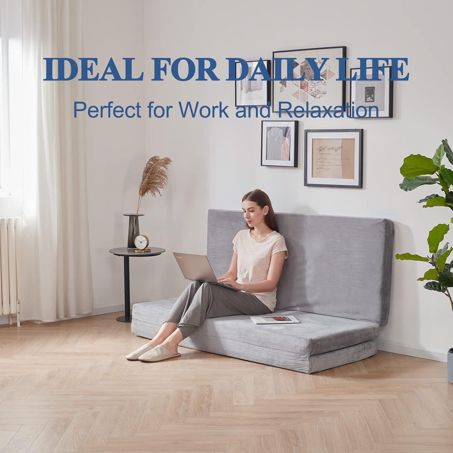 Colchón Plegable SINWEEK de Espuma Viscoelástica 4" - Trifold