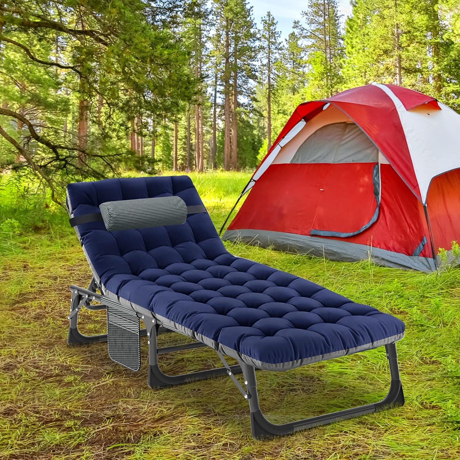 Cama de Camping Plegable LILYPELLE Azul Marino 4 Posiciones