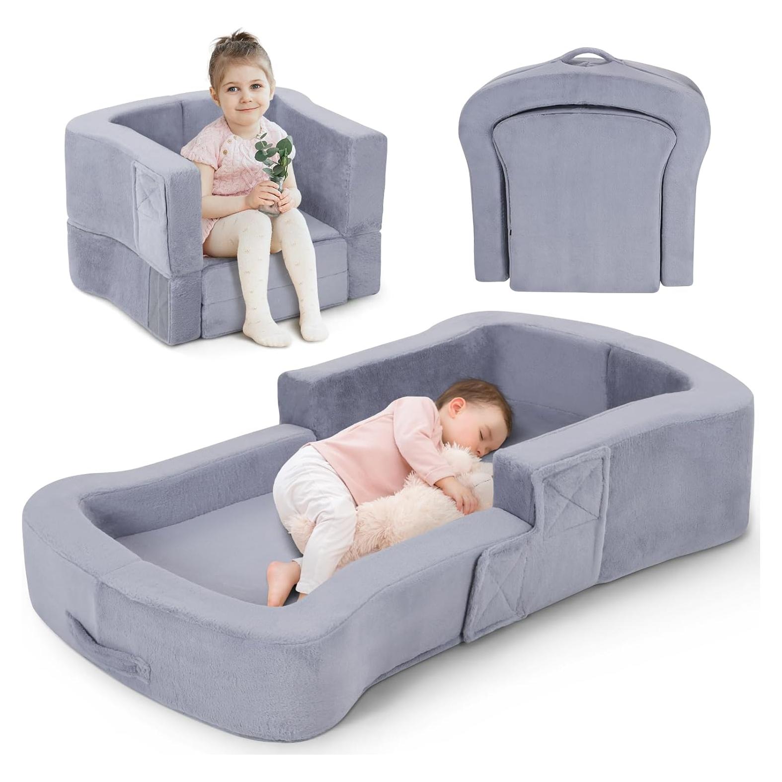 Cama de viaje portátil Whiffee 2 en 1 para niños hasta 101.6 cm