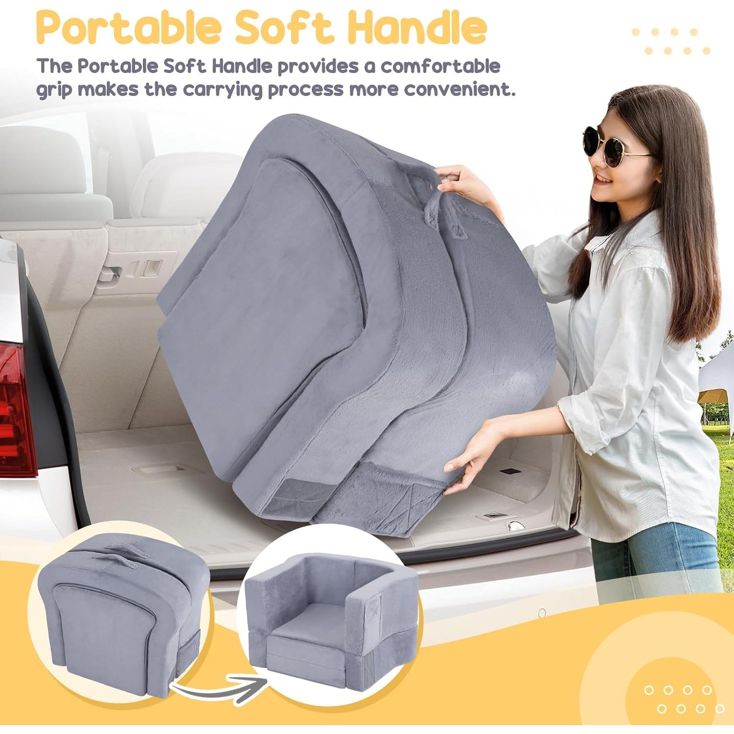 Cama de viaje portátil Whiffee 2 en 1 para niños hasta 101.6 cm