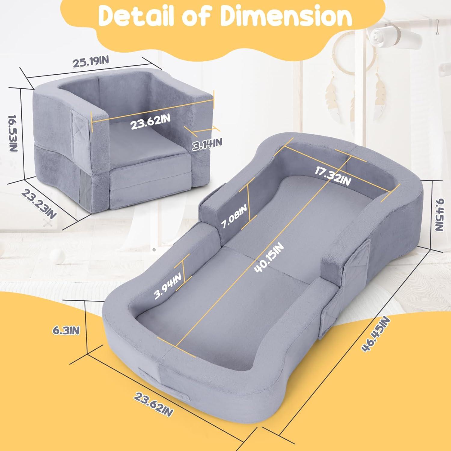 Cama de viaje portátil Whiffee 2 en 1 para niños hasta 101.6 cm
