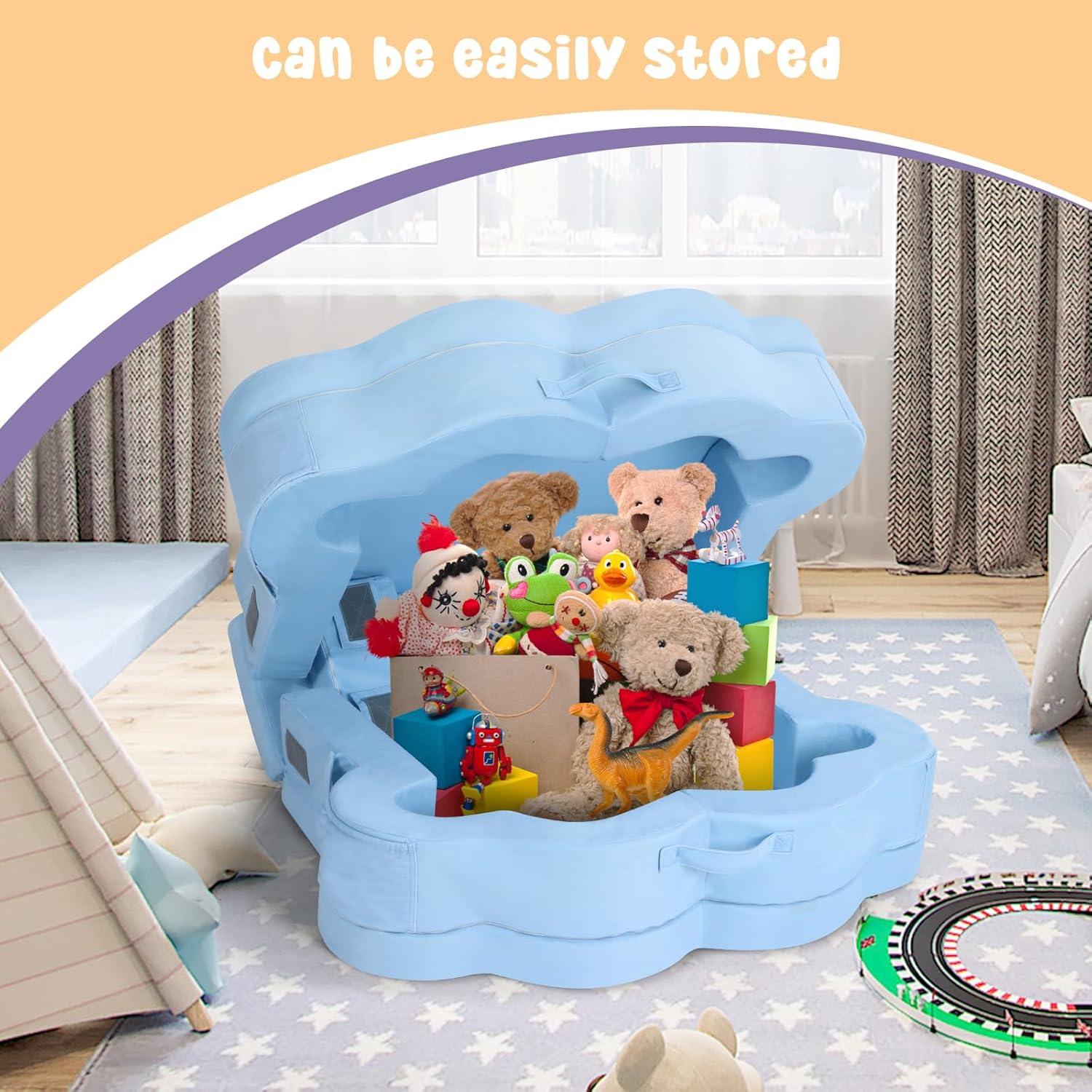 Cama de viaje portátil para niños VC-MSH-046-C azul 140x86 cm