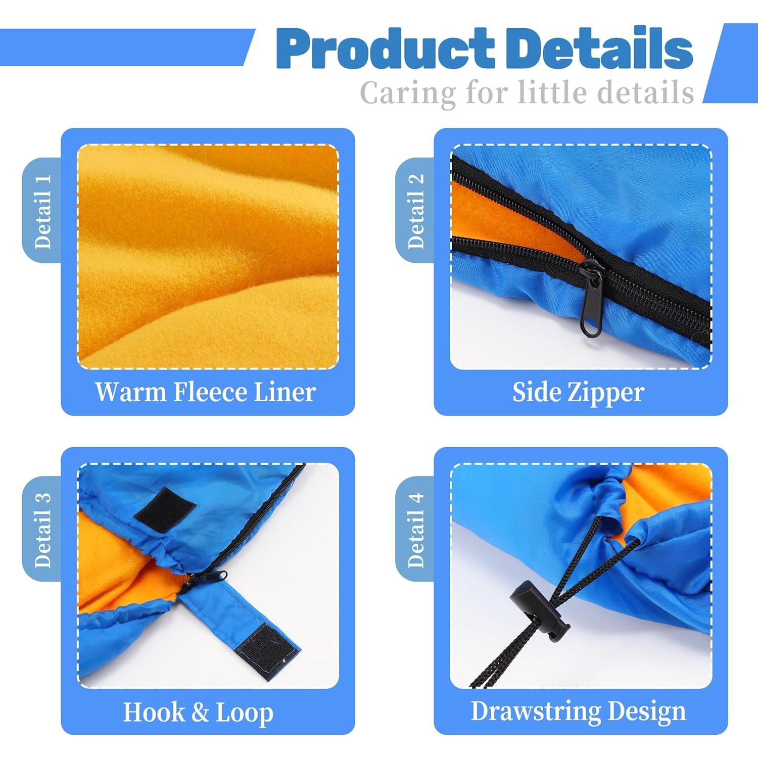 Saco de dormir para perros Lifeunion azul impermeable 114.8x73.7cm