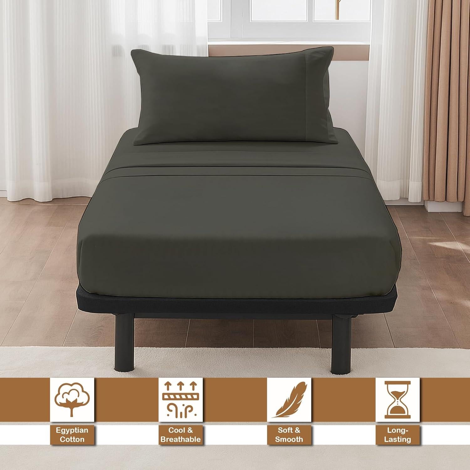 Juego de Sábanas para Cama de Campamento ARlinen 4 Piezas Algodón