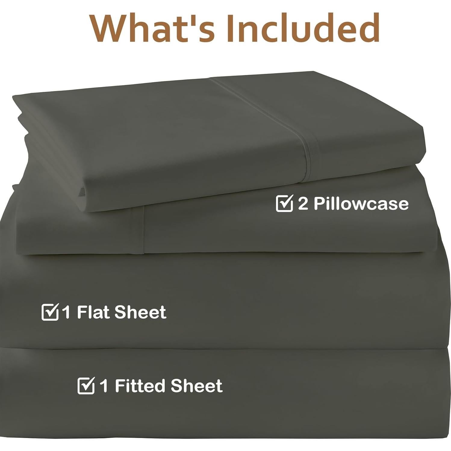 Juego de Sábanas para Cama de Campamento ARlinen 4 Piezas Algodón