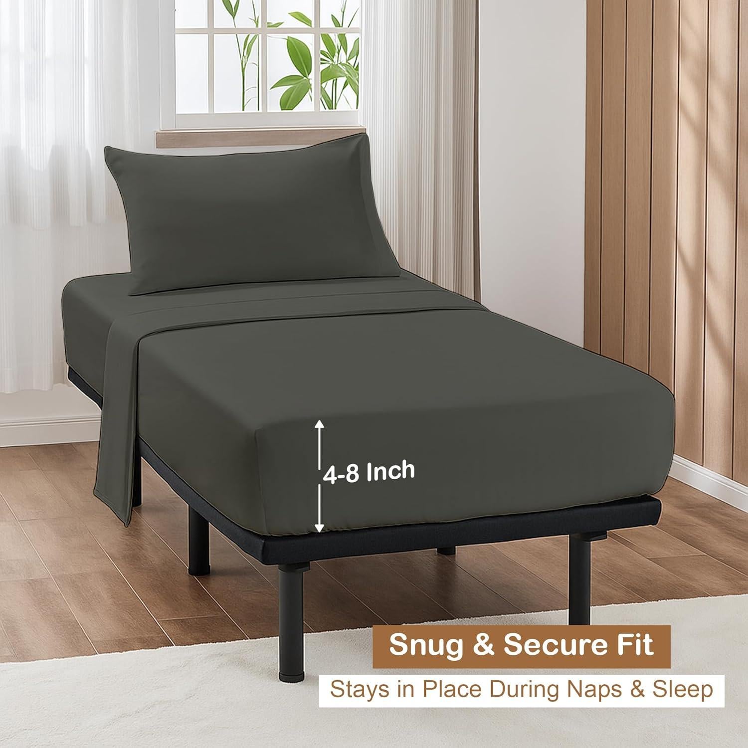 Juego de Sábanas para Cama de Campamento ARlinen 4 Piezas Algodón