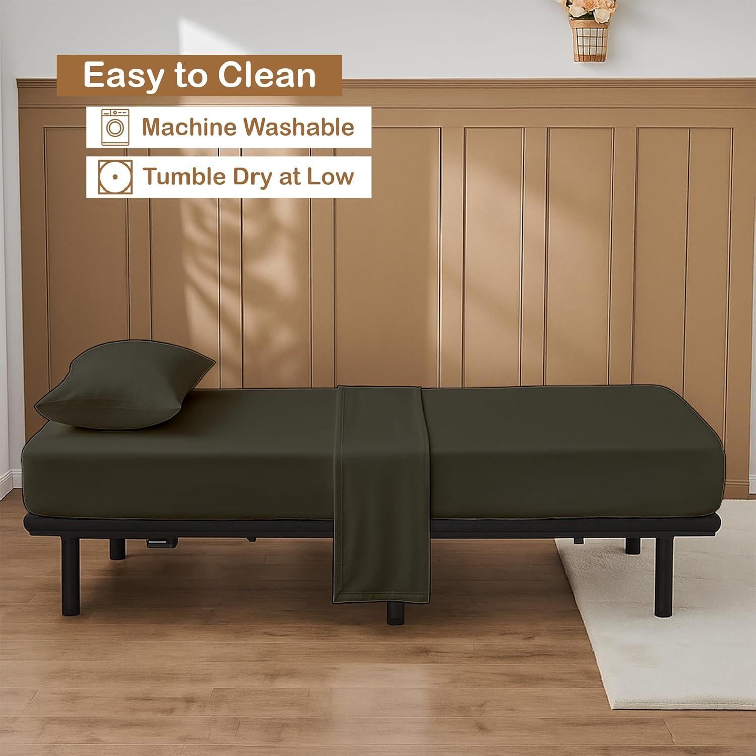 Juego de Sábanas para Cama de Campamento ARlinen 4 Piezas Algodón