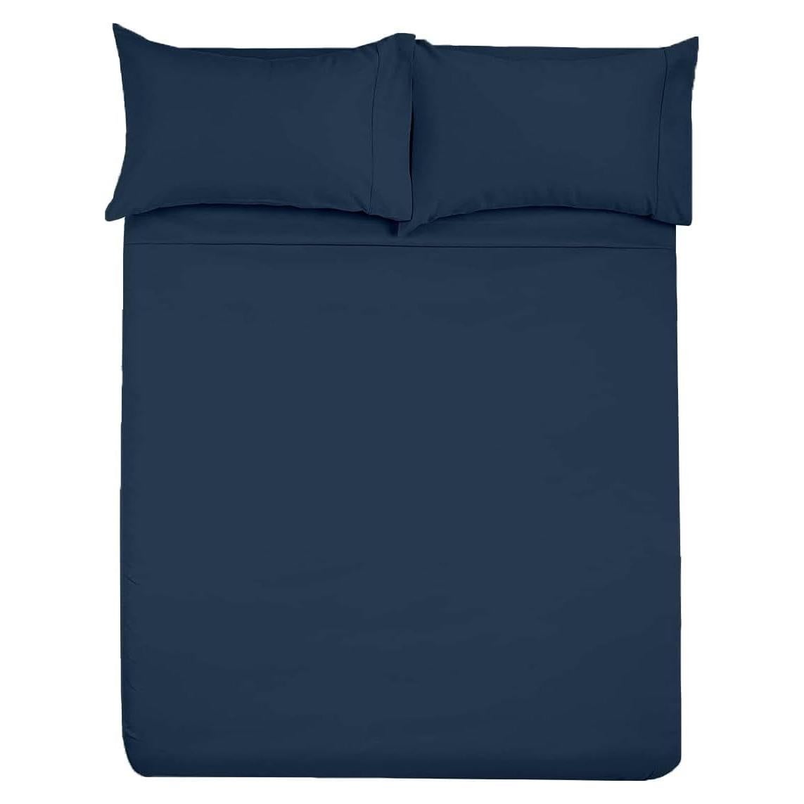 Juego de Sábanas Ajustadas SlumberWell 4 Piezas Microfibra 1800 Azul Marino