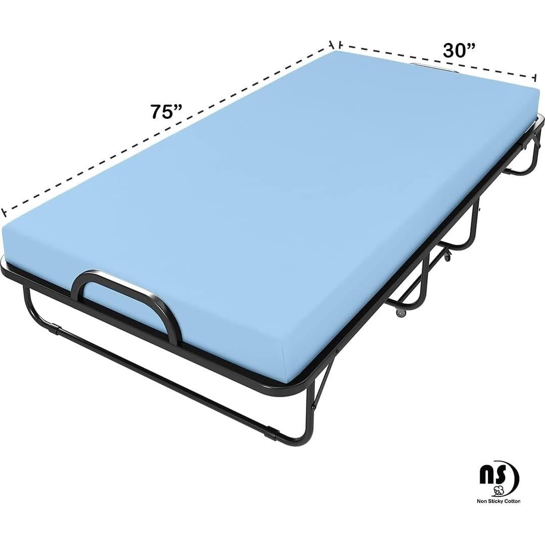 Juego de Sábanas de Cuna NON Sticky de Algodón Egipcio 4 Piezas