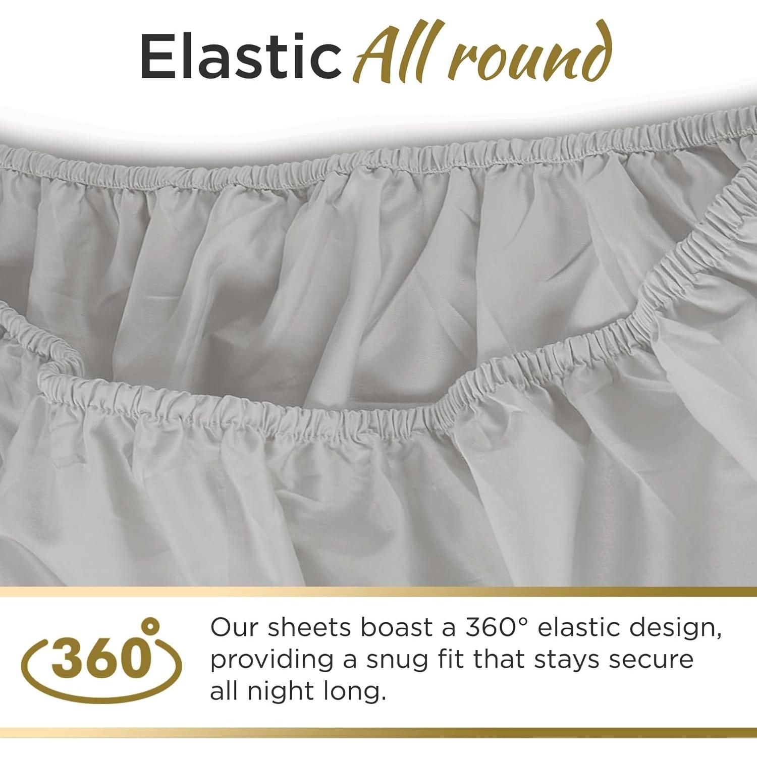 Juego de Sábanas Twin Microfibra 1800 Destiny Gris Claro